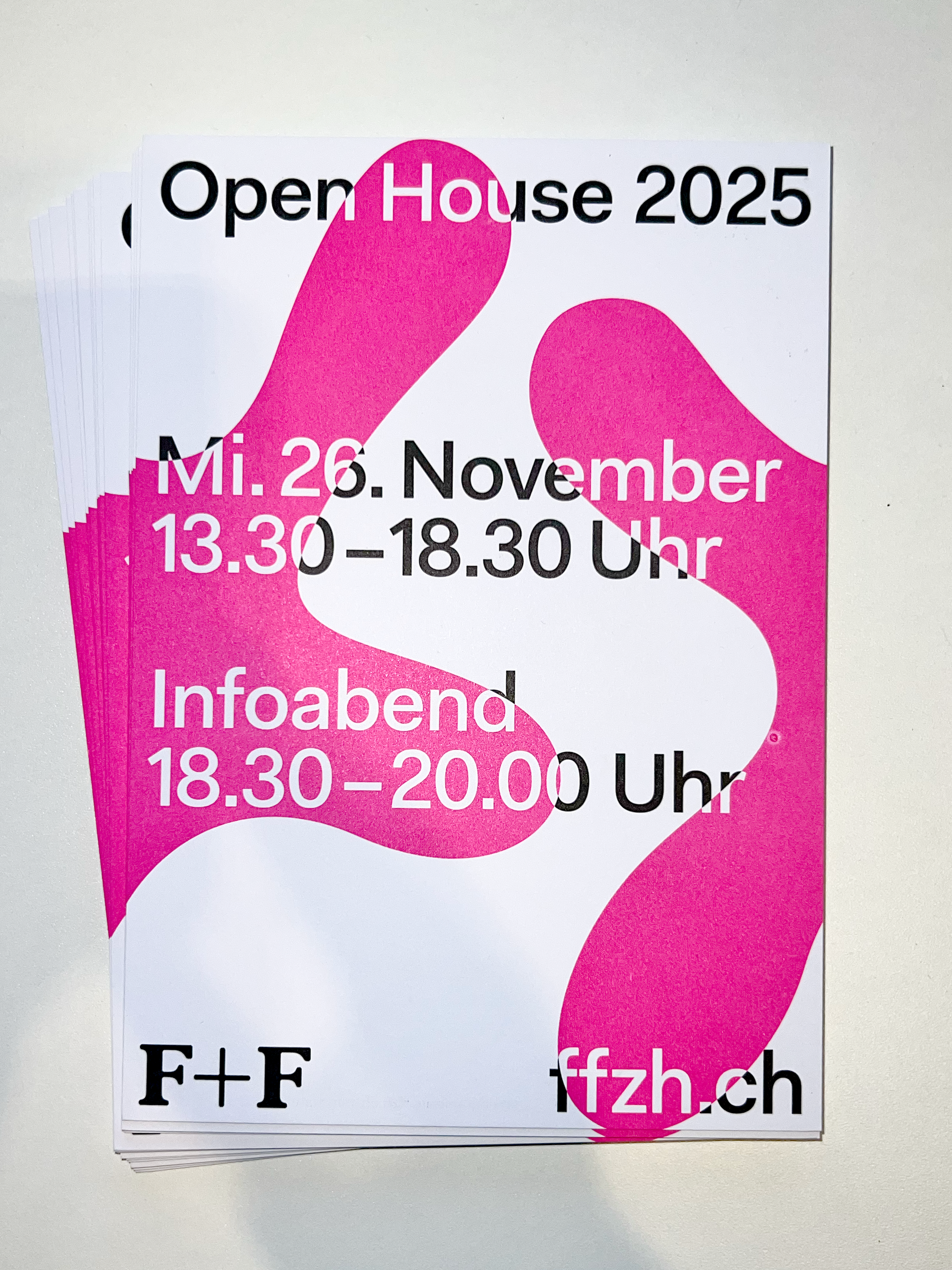 F+F Schule für Kunst und Design «Open House», Flyer and Poster