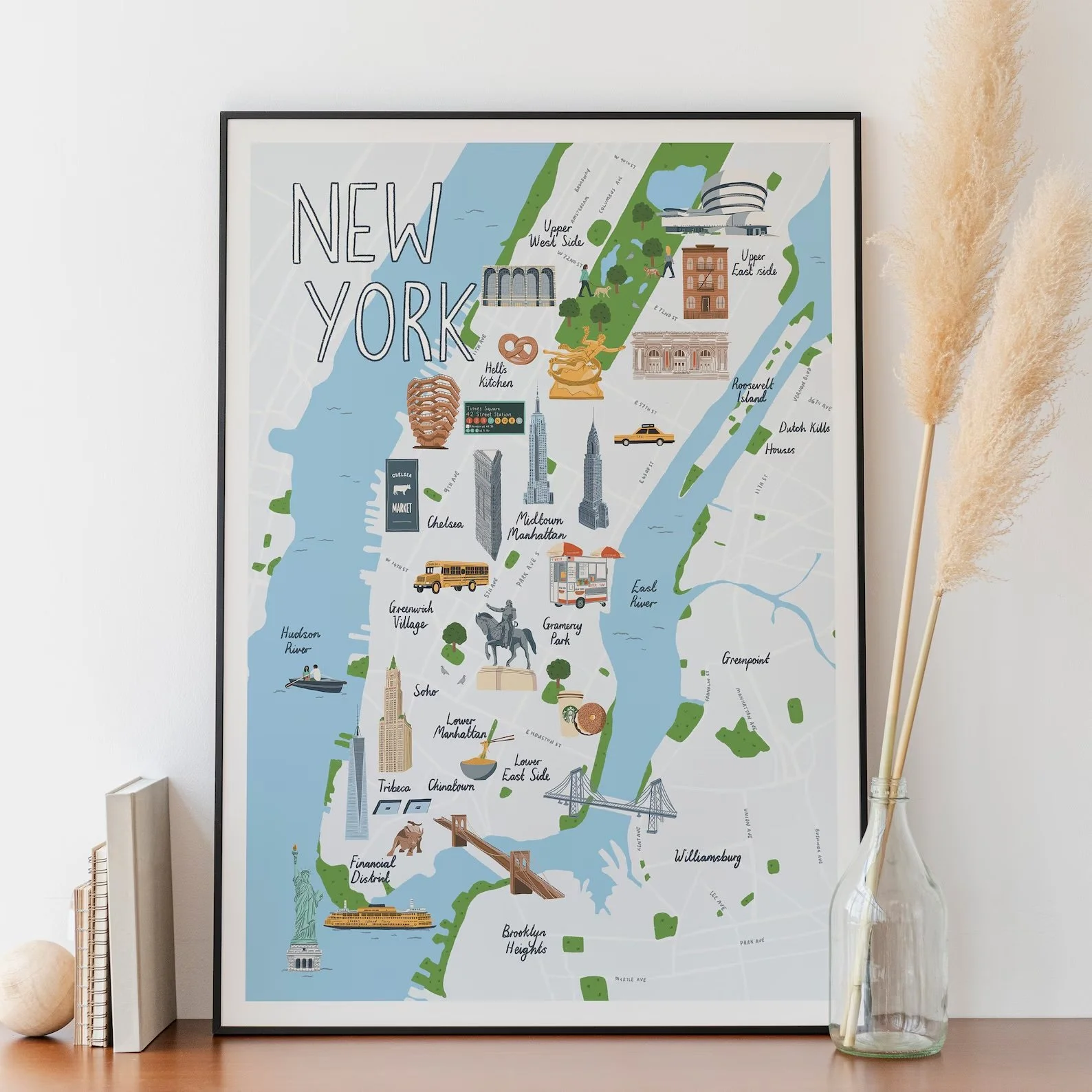 New York map illustration