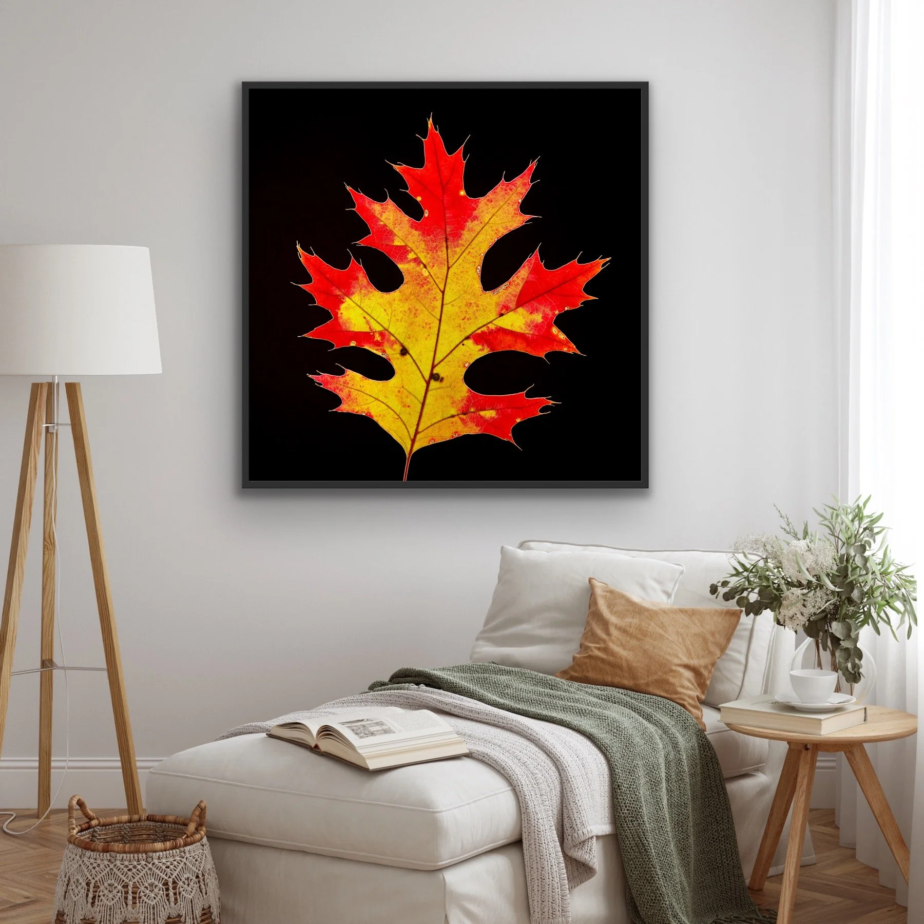 Oak Leaf finished in a custom black flat frame by © Dan Callister