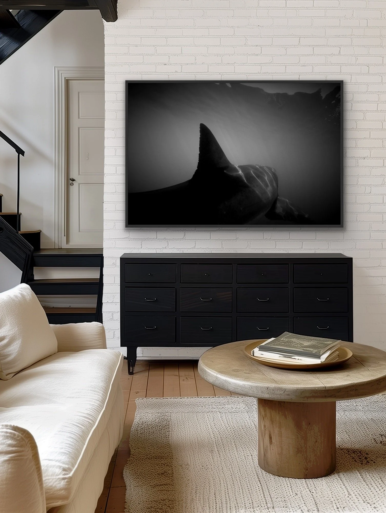 The Shadow Beneath finished in a custom black float frame by © Dan Callister