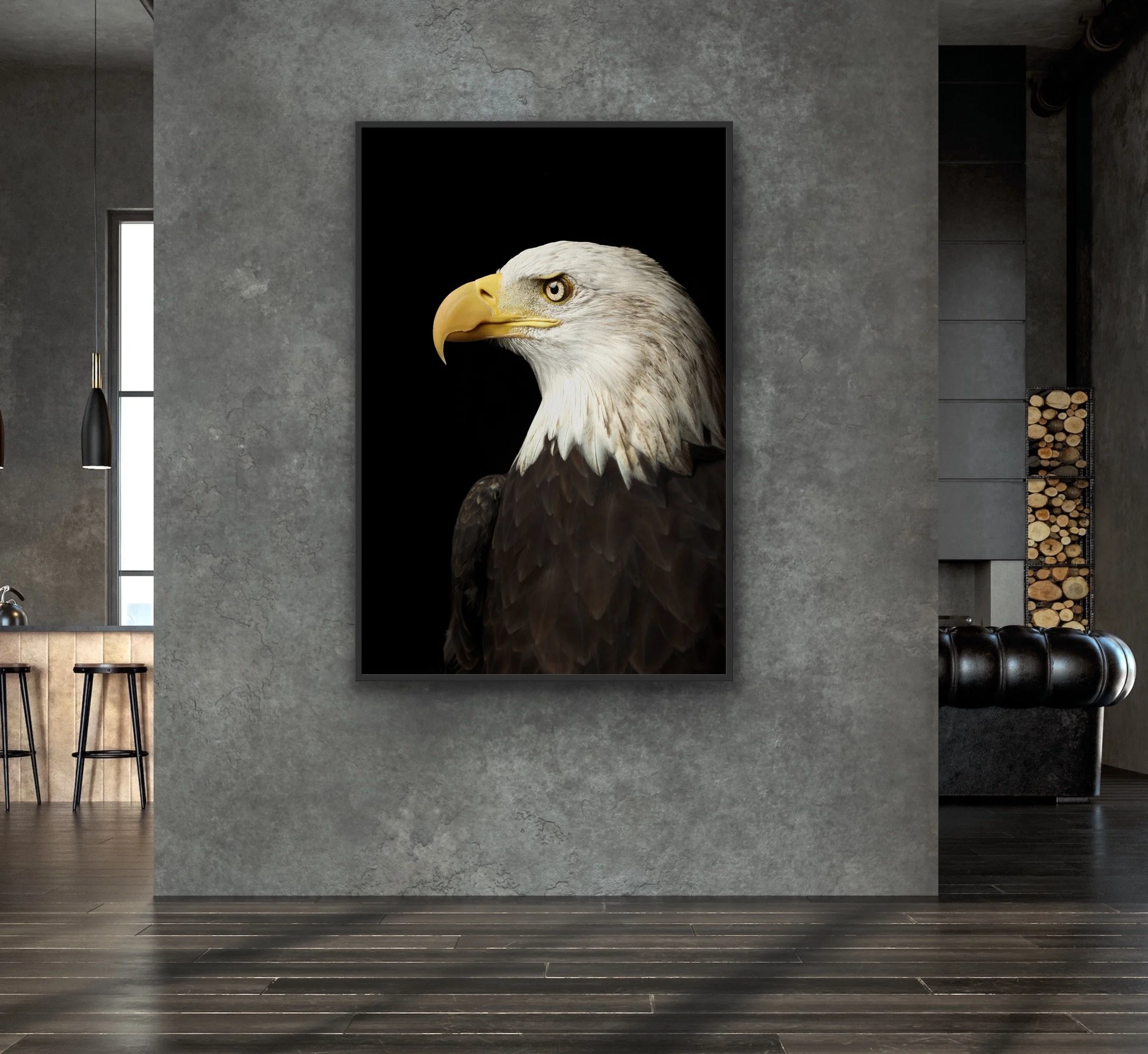 'Old Warrior' (iii) finished in a custom black float frame