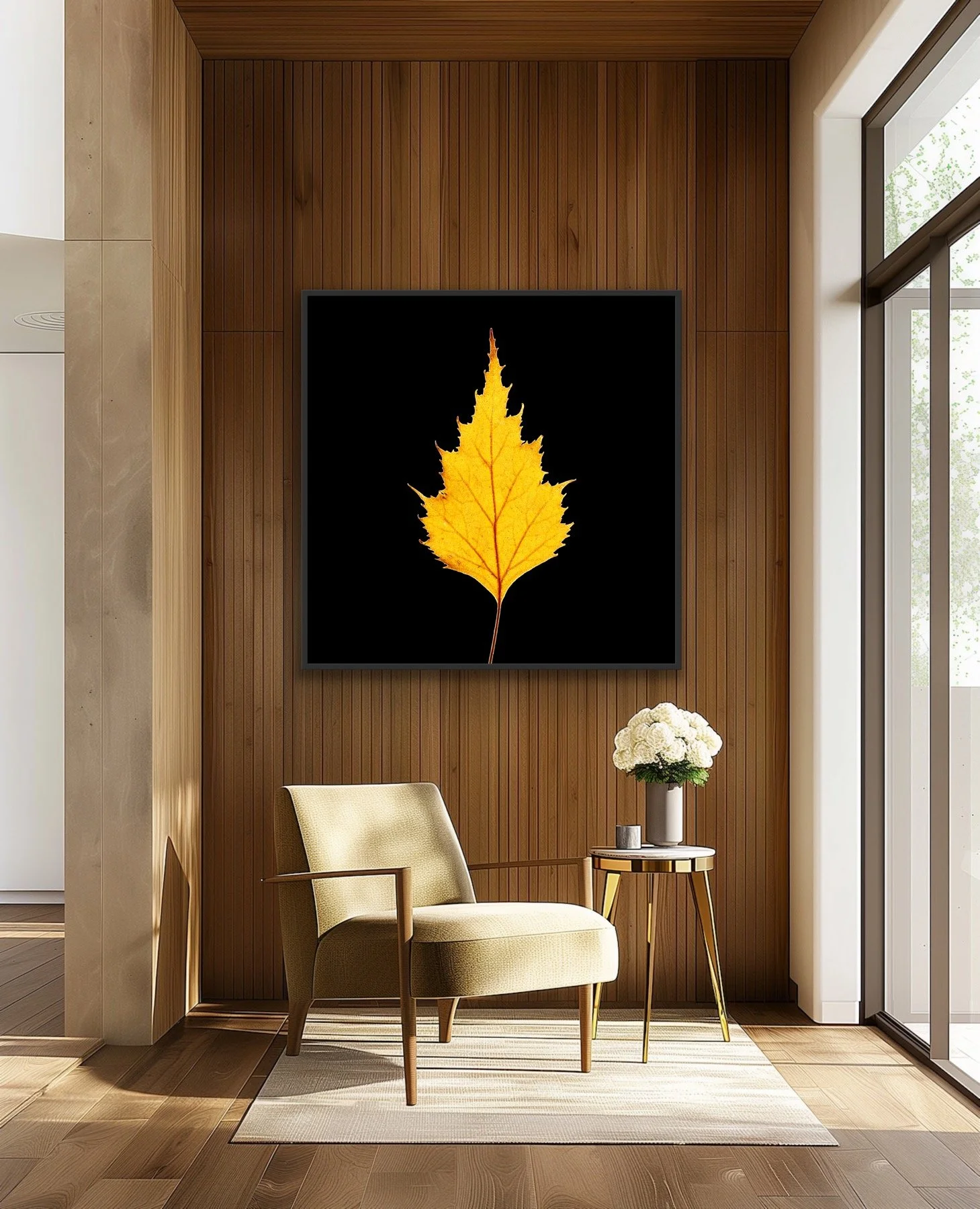 Flame finished in a black custom float frame by © Dan Callister
