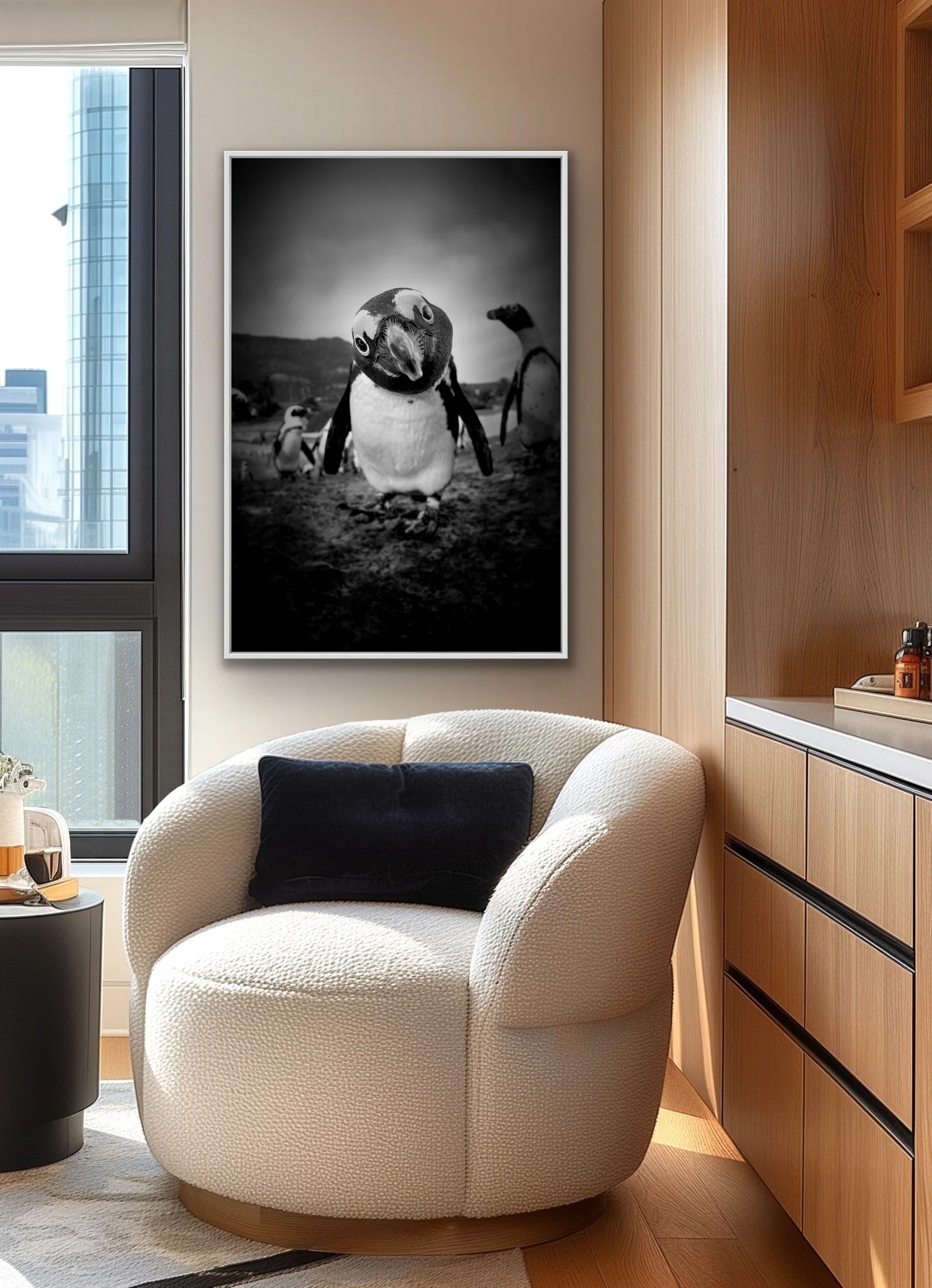 Bertie finished in a custom white float frame by © Dan Callister