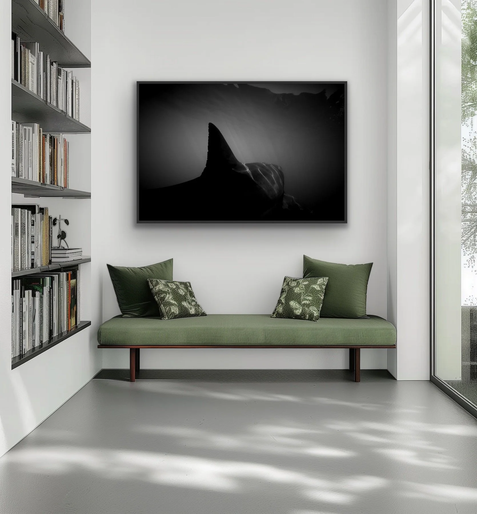 The Shadow Beneath finished in a custom black float frame by © Dan Callister