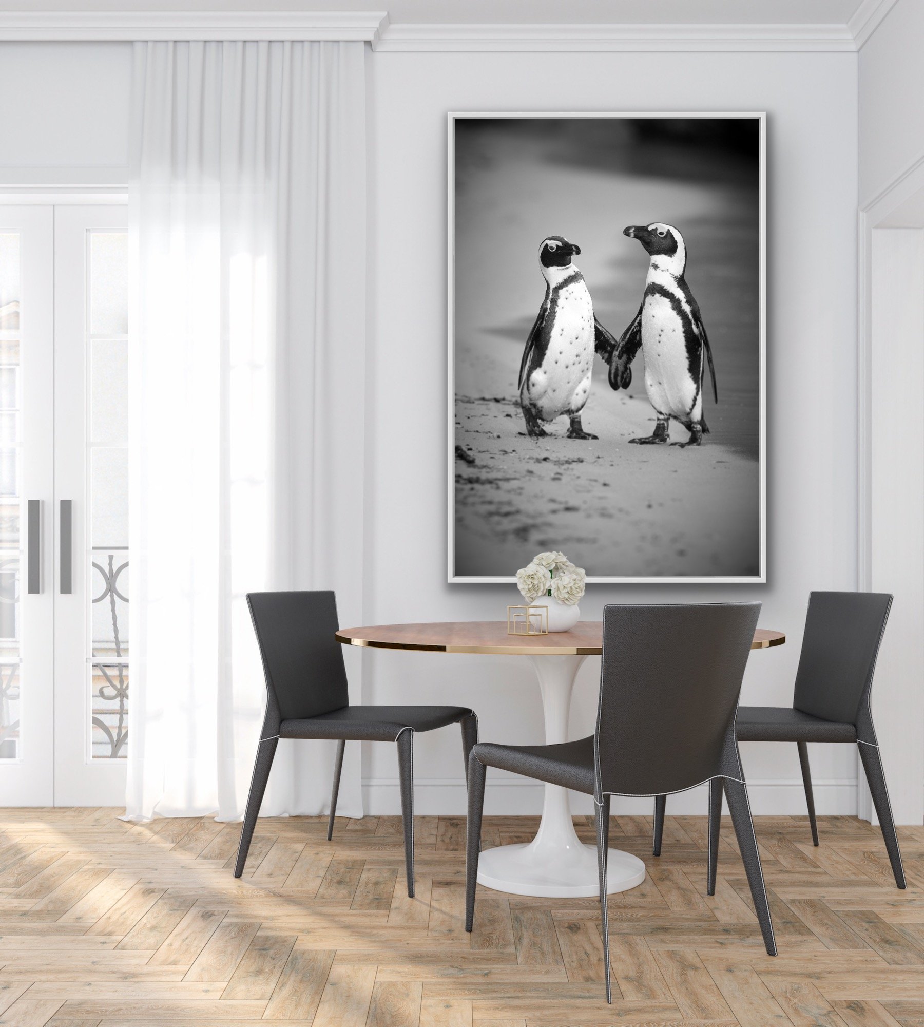 'Newly Weds' finished in a white custom float frame by © Dan Callister