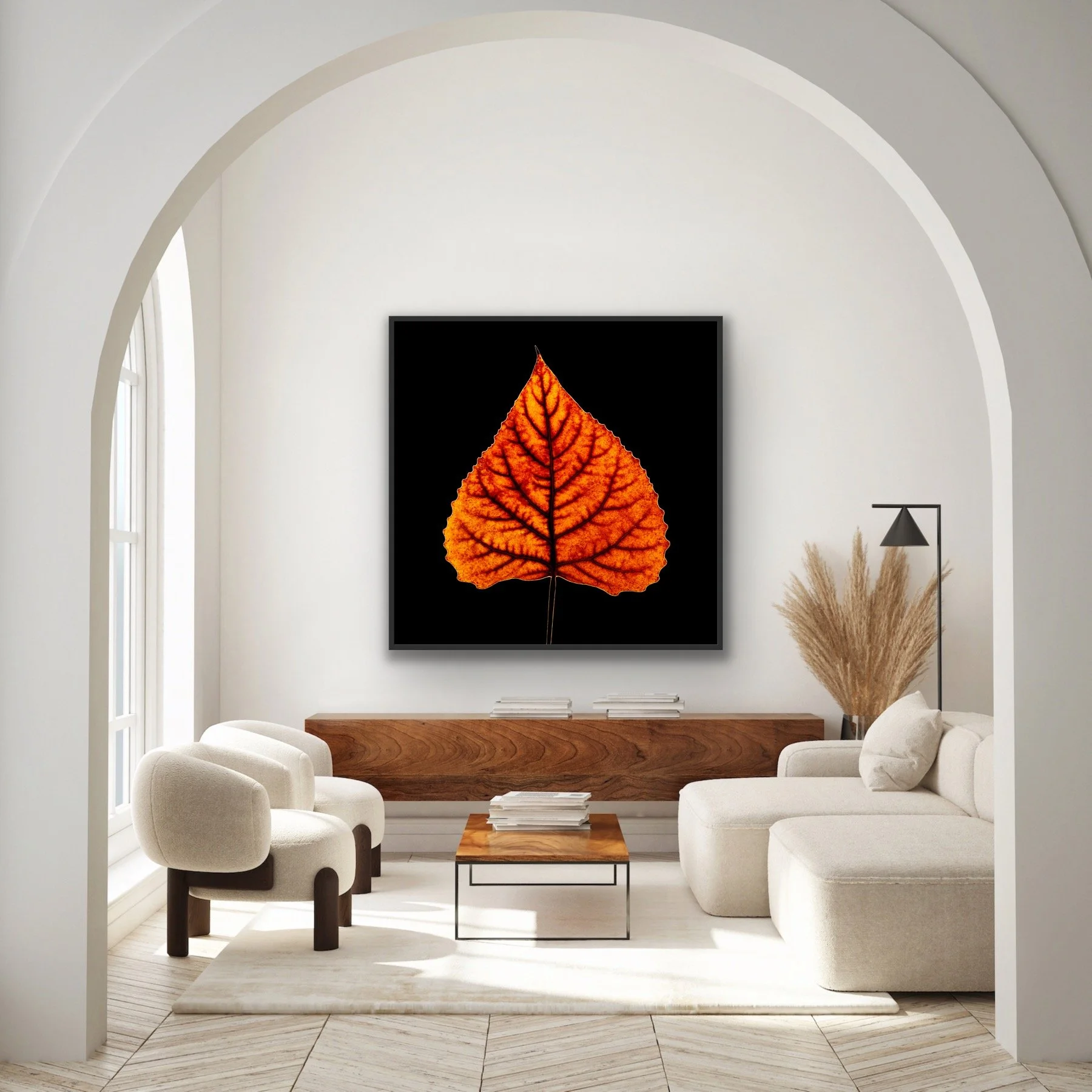 'Amber' finished in a custom black float frame by © Dan Callister