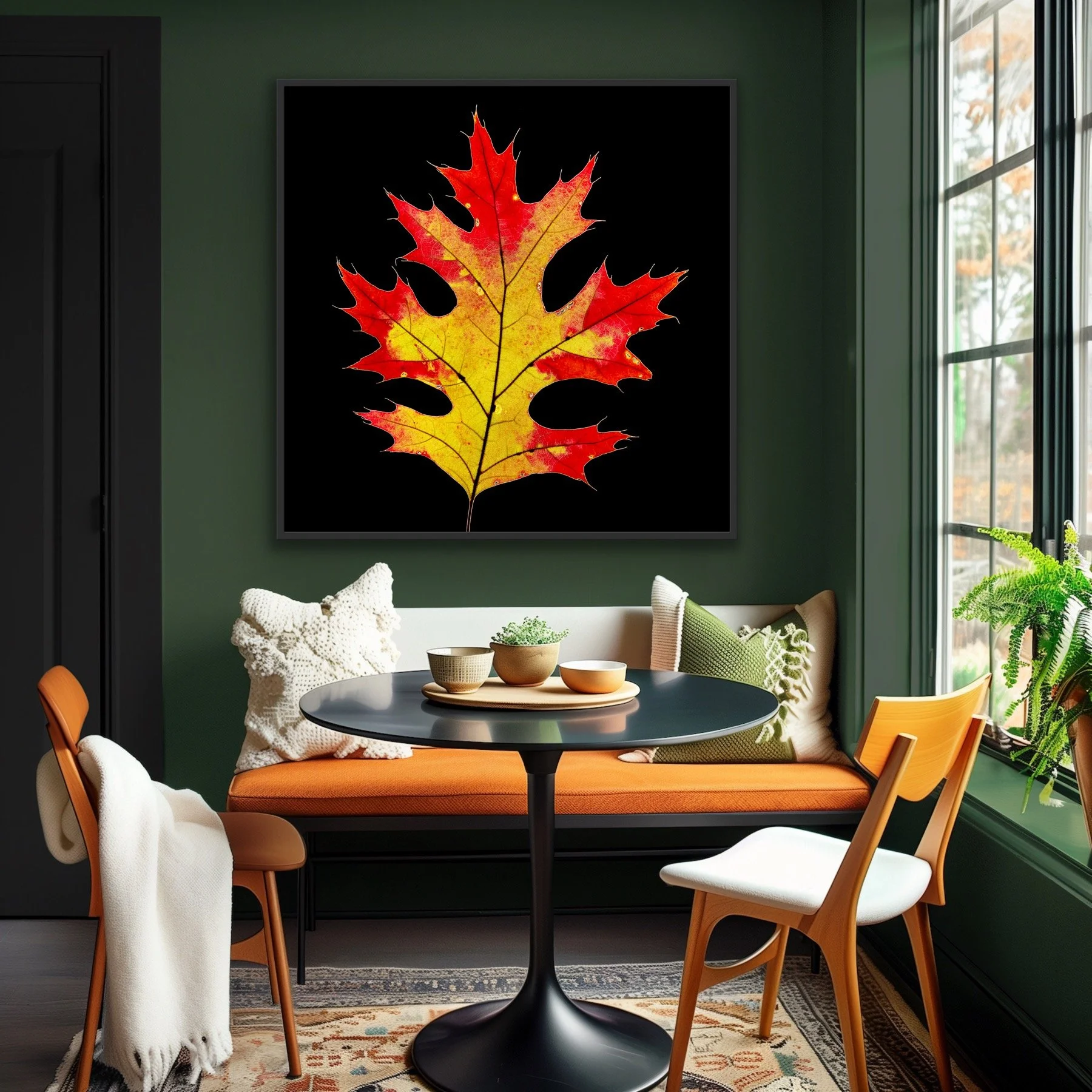 Oak Leaf  finished in a black custom float frame by © Dan Callister