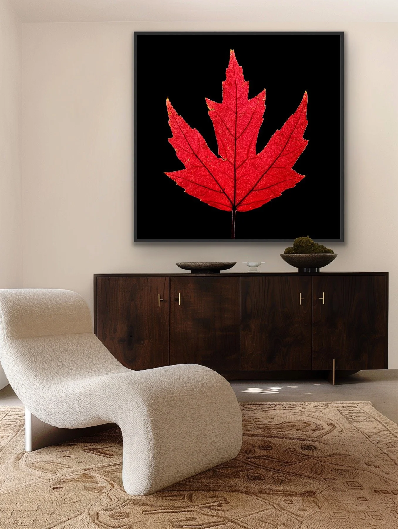 'Red' finished in a black custom float frame © Dan Callister