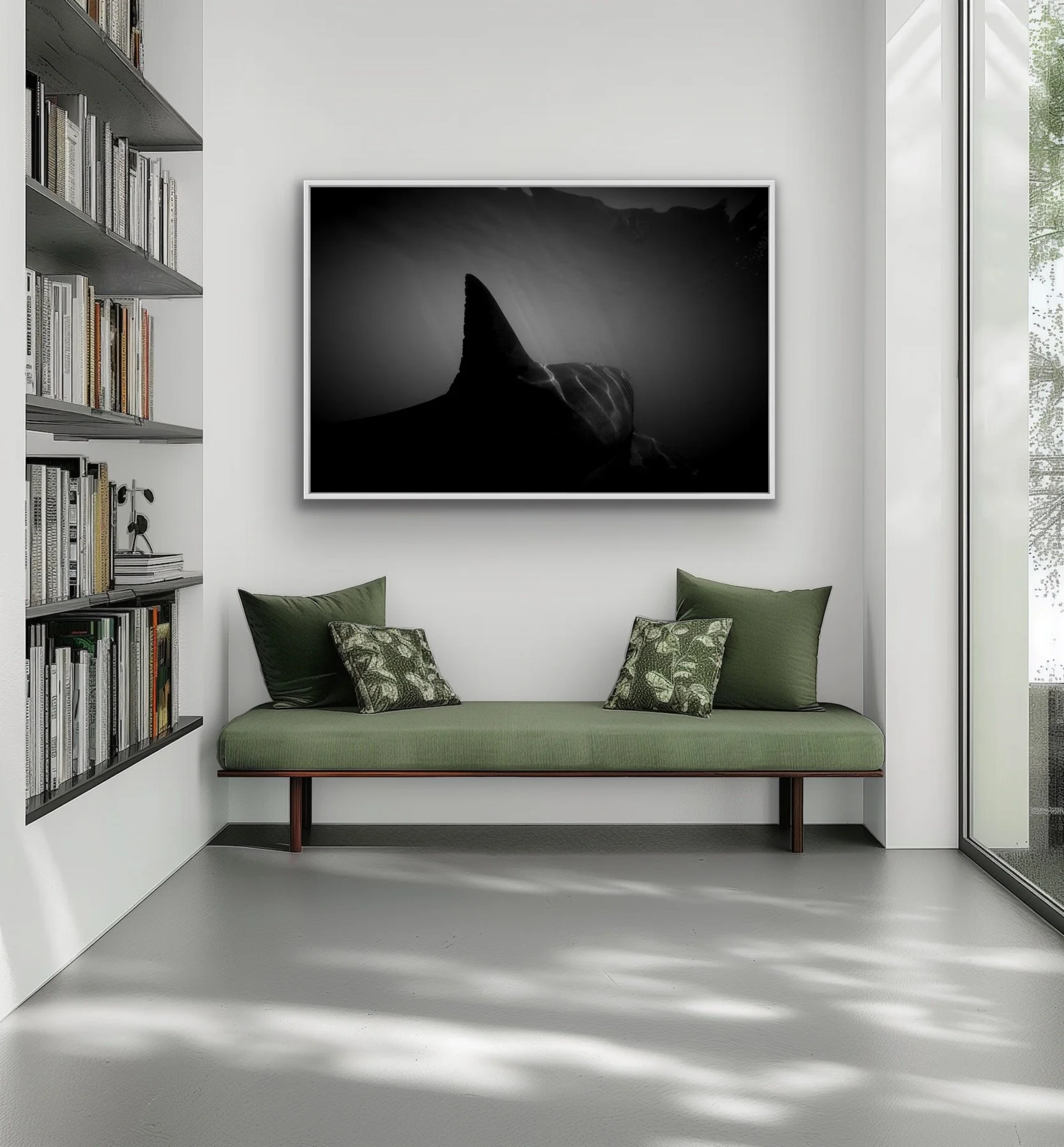 The Shadow Beneath finished in a custom white float frame by © Dan Callister