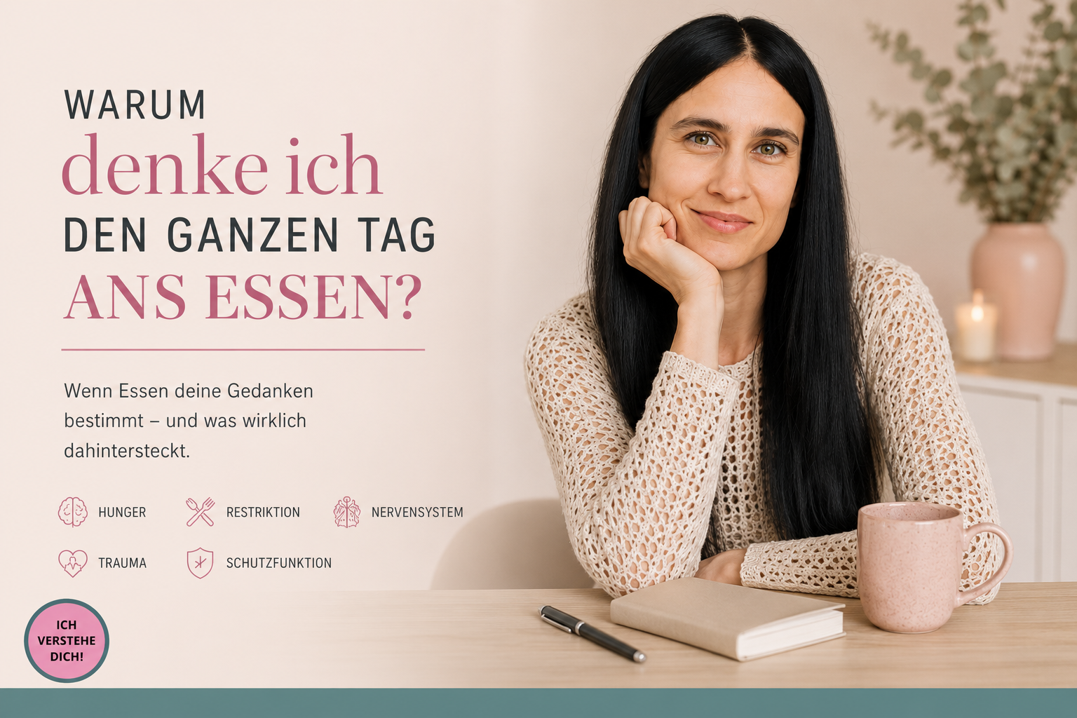 Ständige Gedanken ans Essen können mit Hunger, Restriktion, dem Nervensystem und den Schutzmechanismen einer Essstörung zusammenhängen.