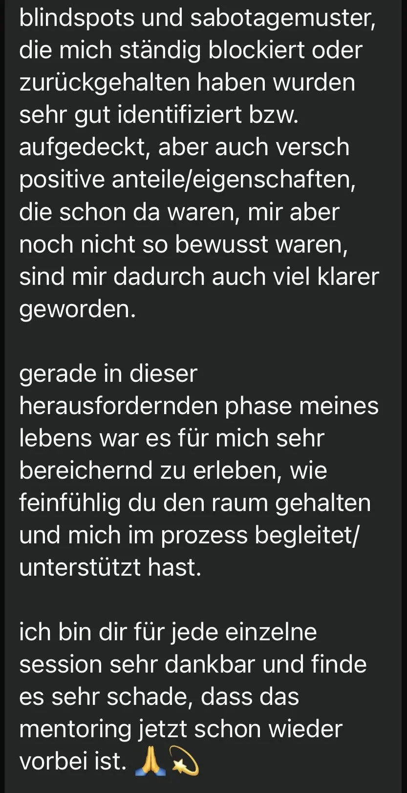 kundenfeedback mentoring Programm kora winkler
