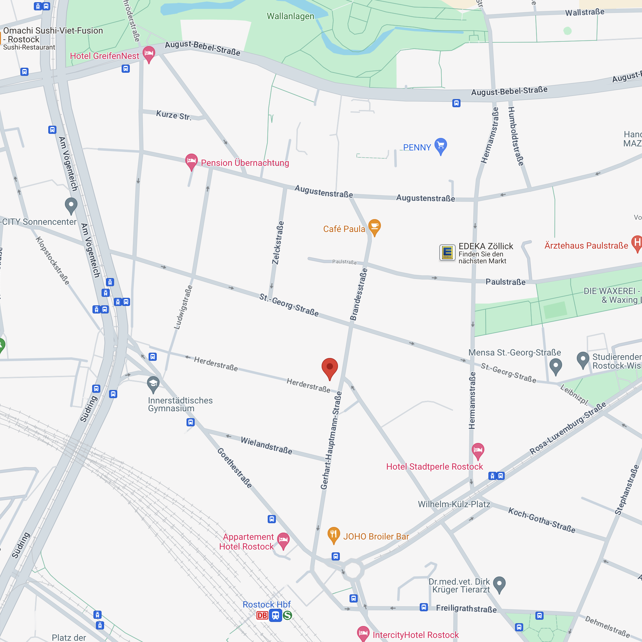 Anfahrt Pagels & Jähde Rechtsanwälte Rostock