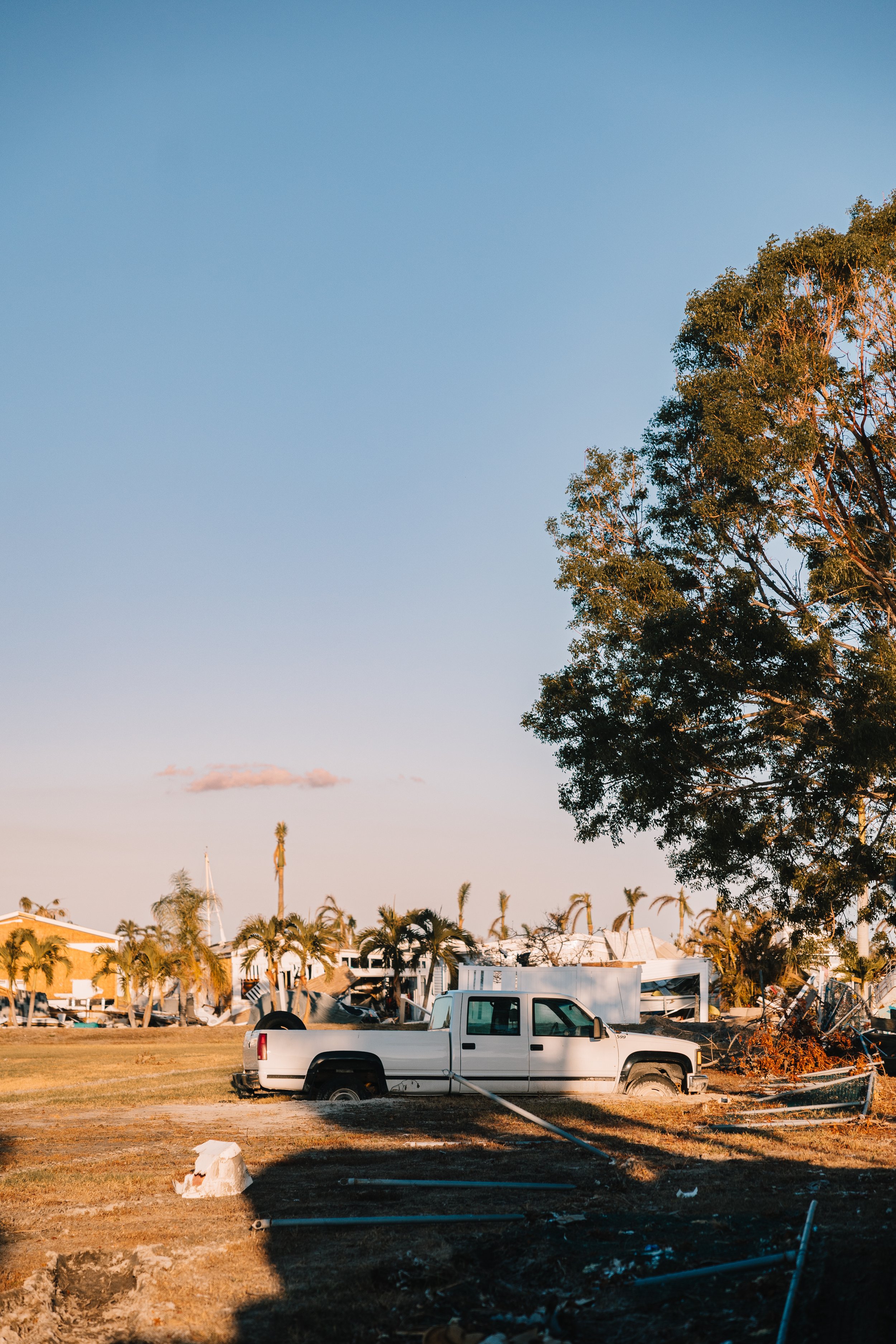 Hurricane Ian damage during in Fort Lauderdale, Florida