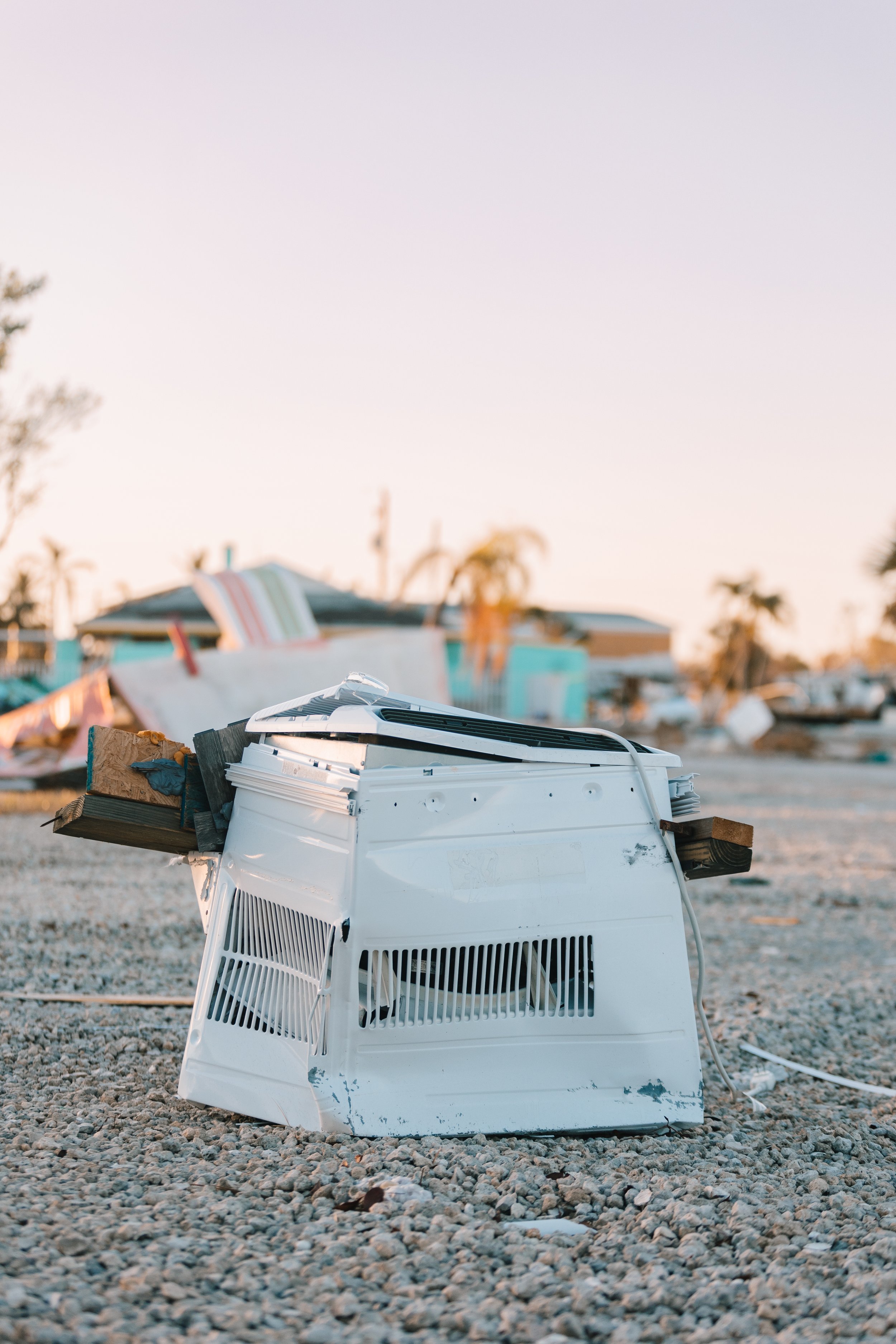 Hurricane Ian damage during in Fort Lauderdale, Florida