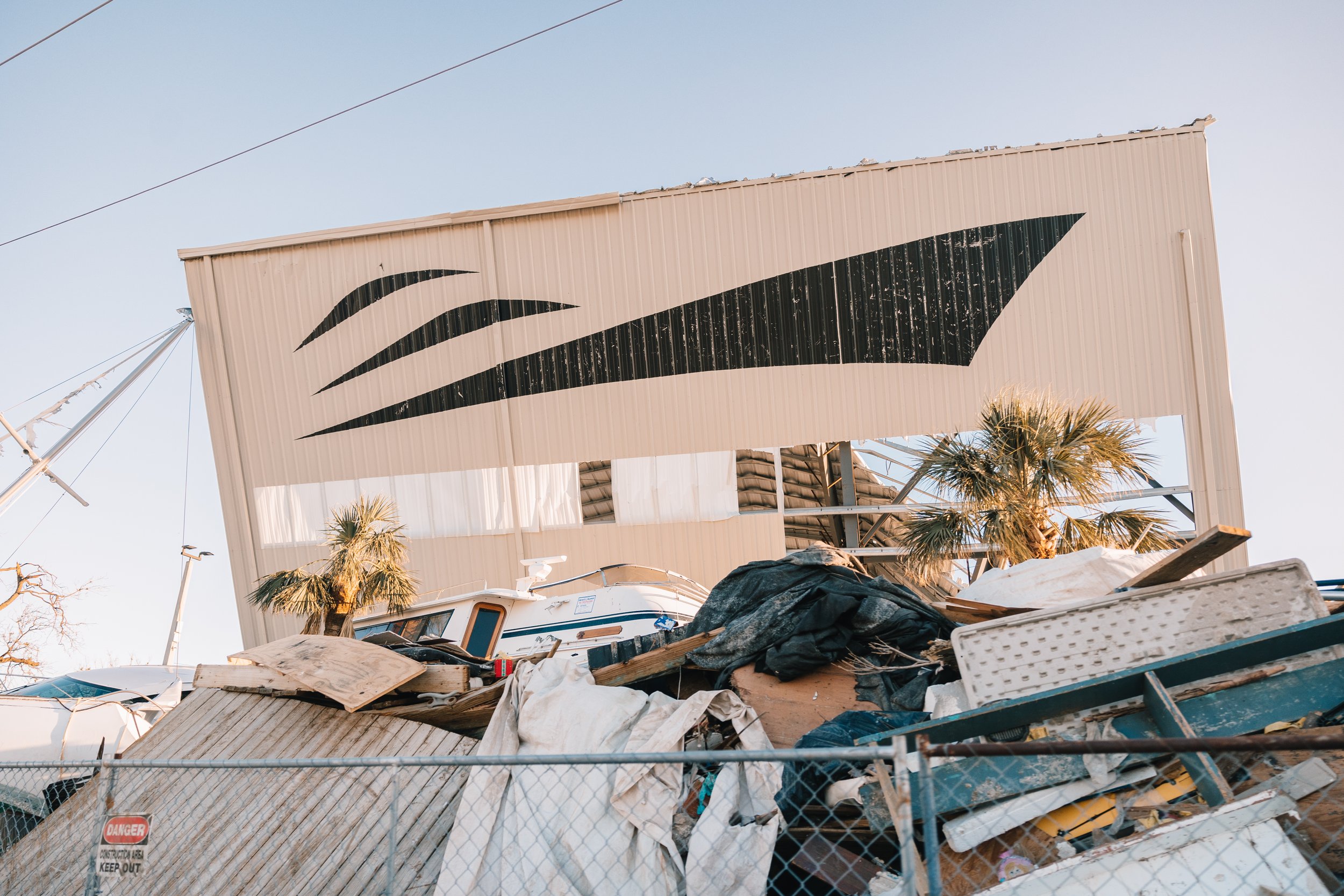 Hurricane Ian damage during in Fort Lauderdale, Florida