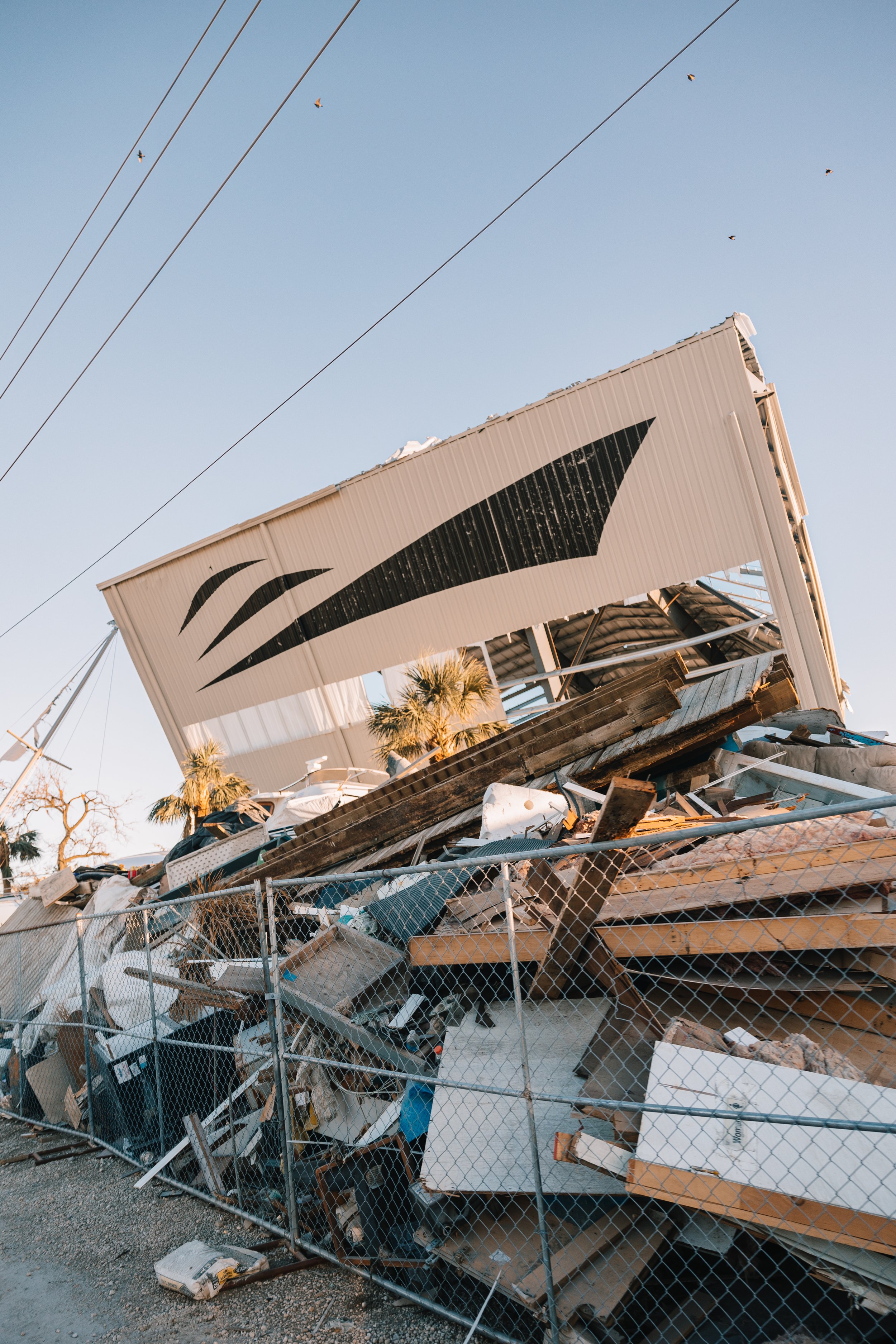 Hurricane Ian damage during in Fort Lauderdale, Florida