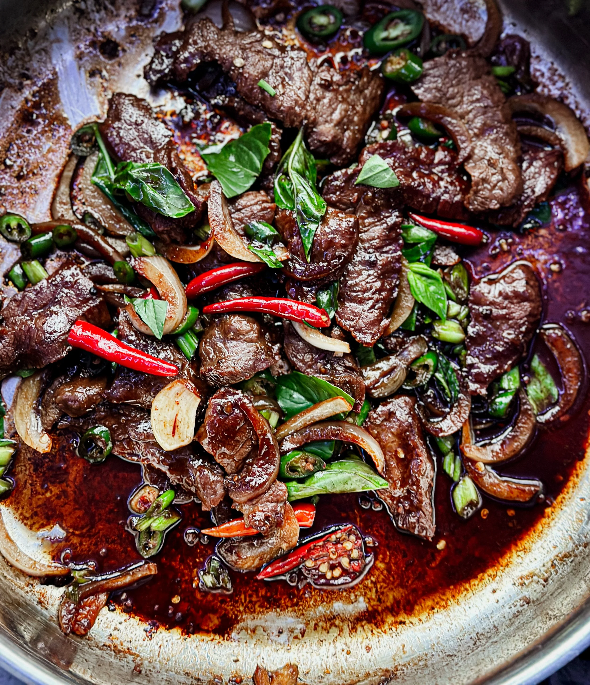 Pad Gra Prow. Thai Basil Beef