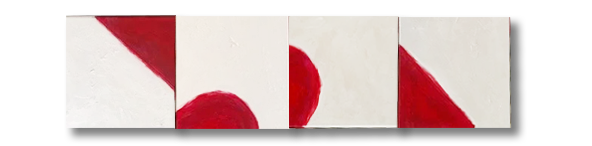 Heart Parts Red (4) I 20" X64" I Acrylic on canvas