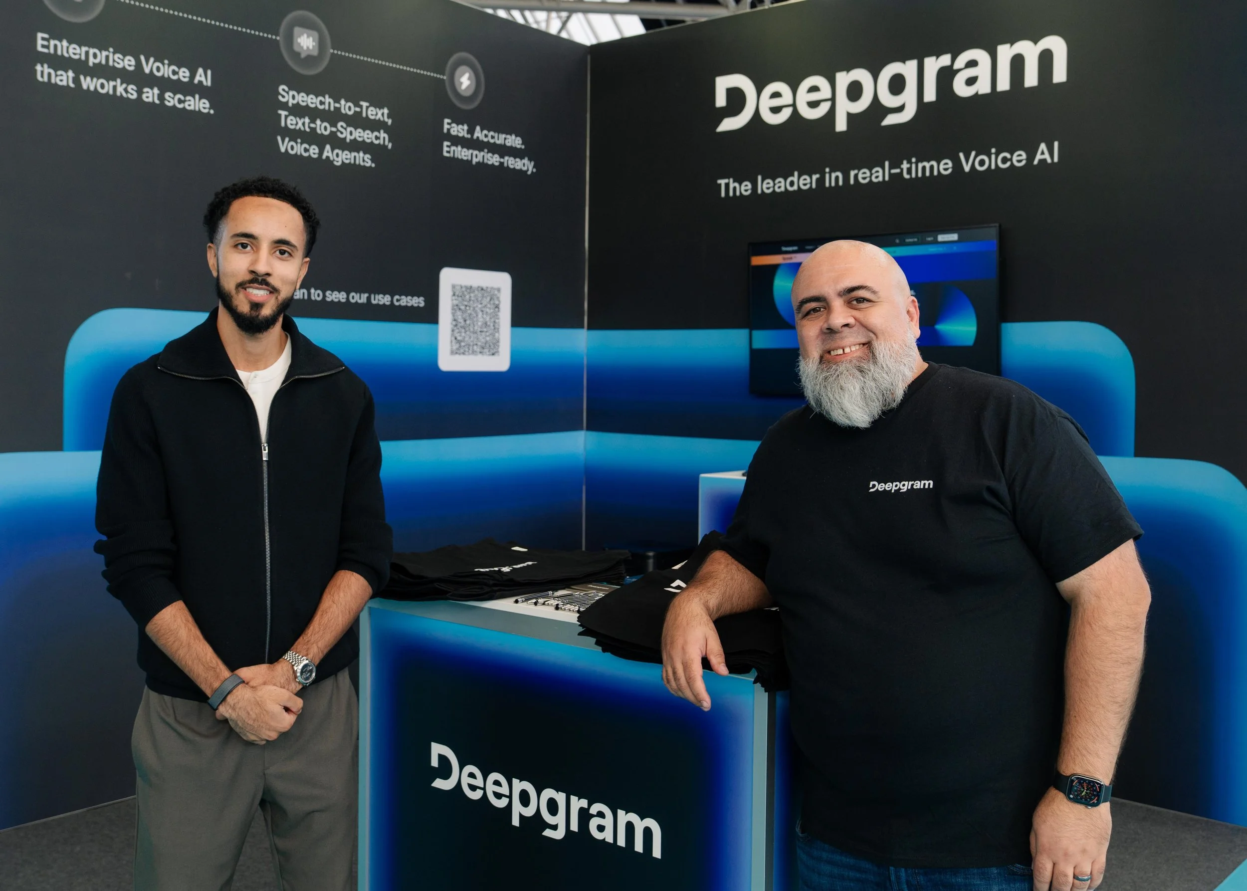 Shoot of client at booth in RAI during AI conference 