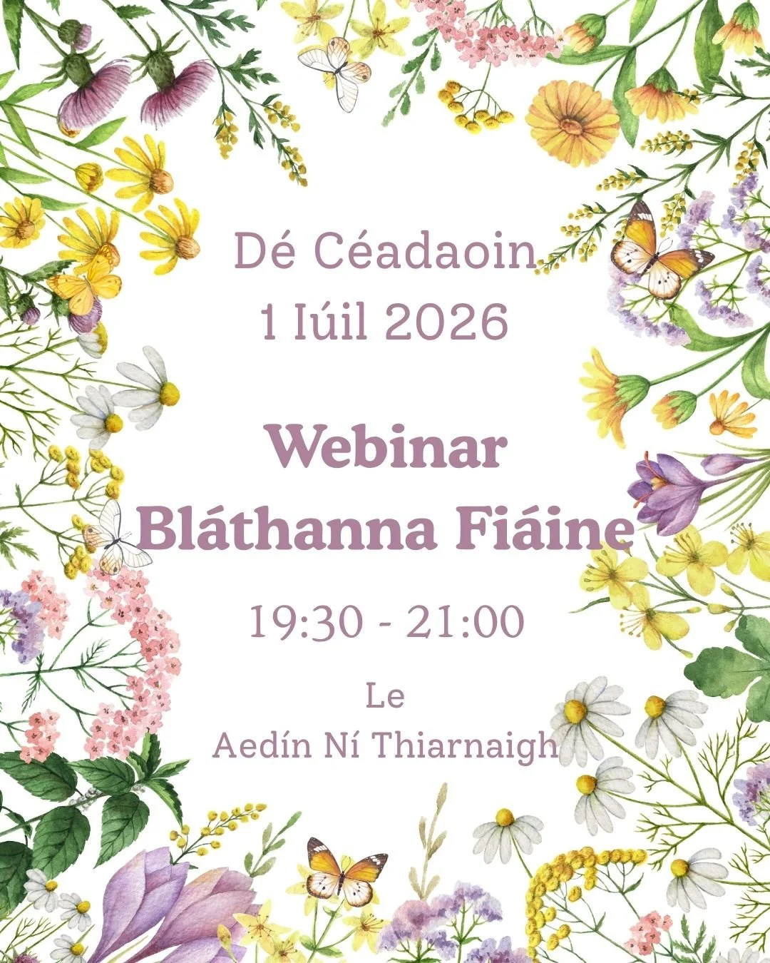 Webinar Bláthanna Fiáine