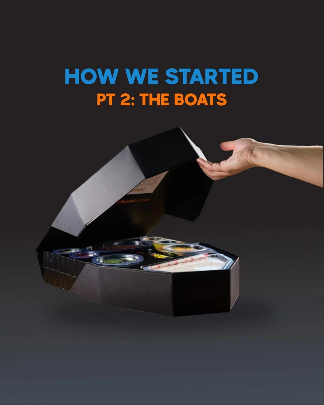 Before Sushi Boat became known for the best takeout in Sunnyvale, our very first prototypes were cut from a pizza box and a couple of plastic containers&mdash;proof that big ideas can start small. Today, those early sketches have evolved into beautif