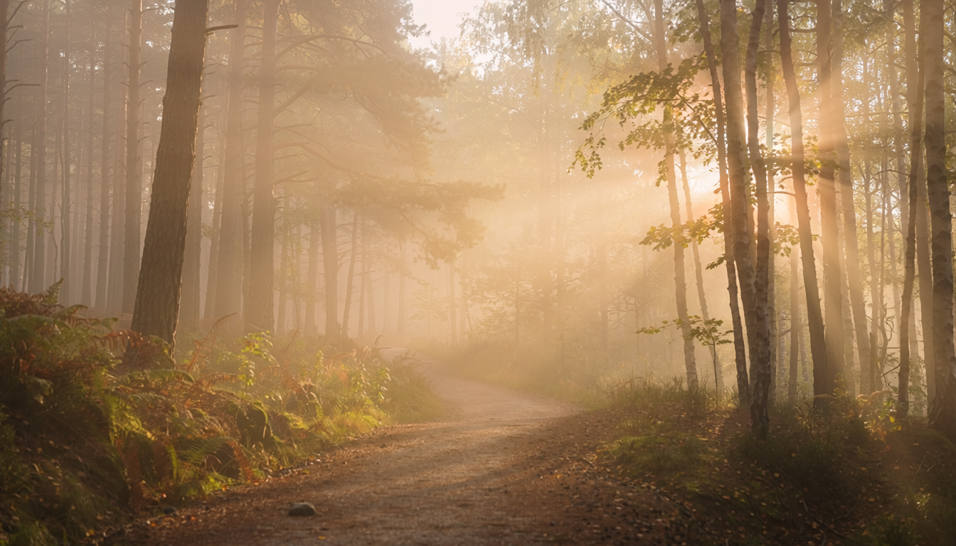 Firefly_Warm cinematic wellness photography of a peaceful forest trail at sunrise with soft g 217226.png