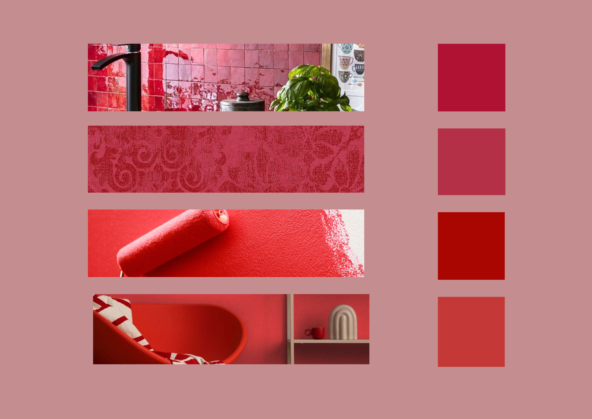 Planche d'inspiration, rouge passionnément