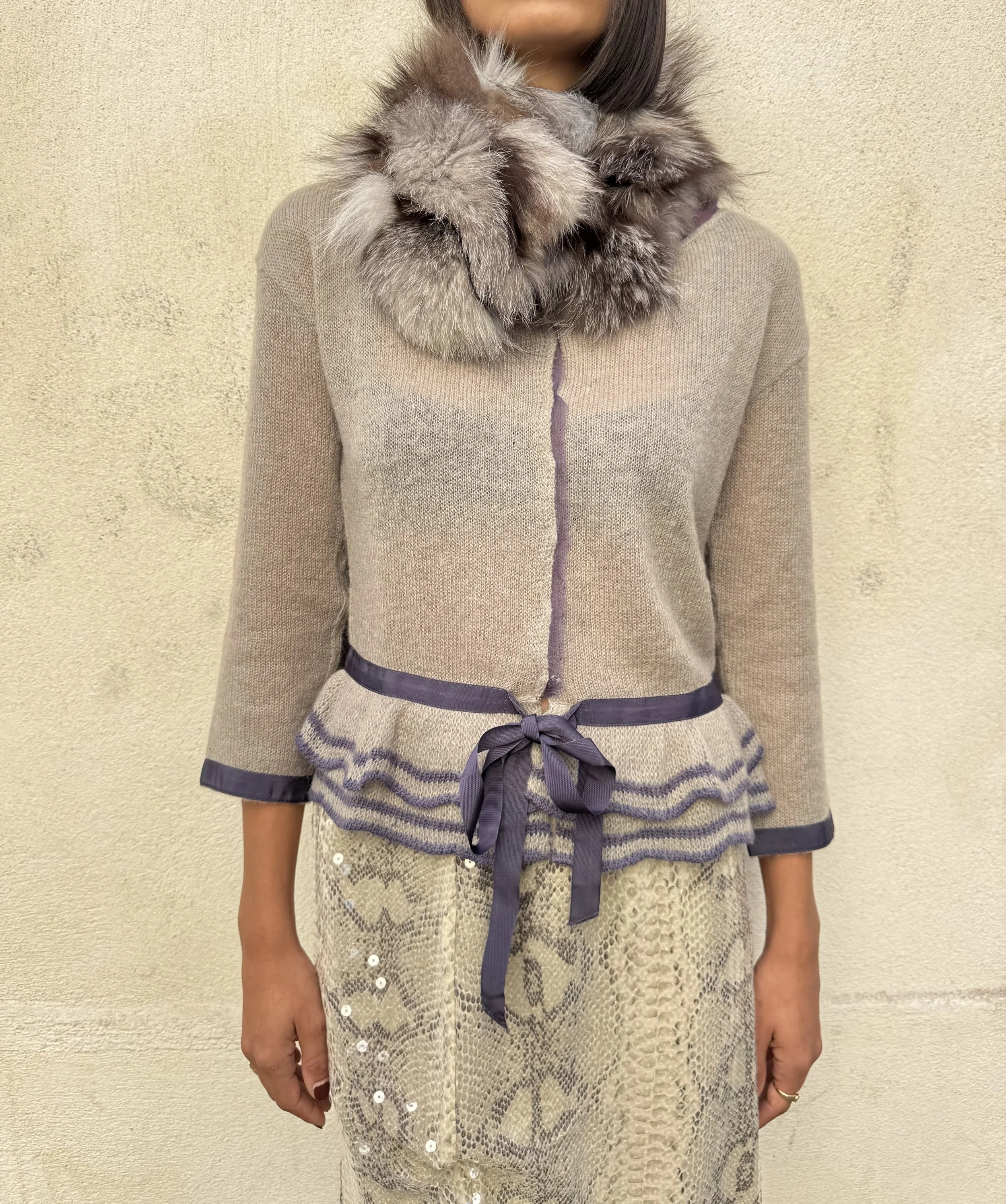 Cashmere and silk cardigan