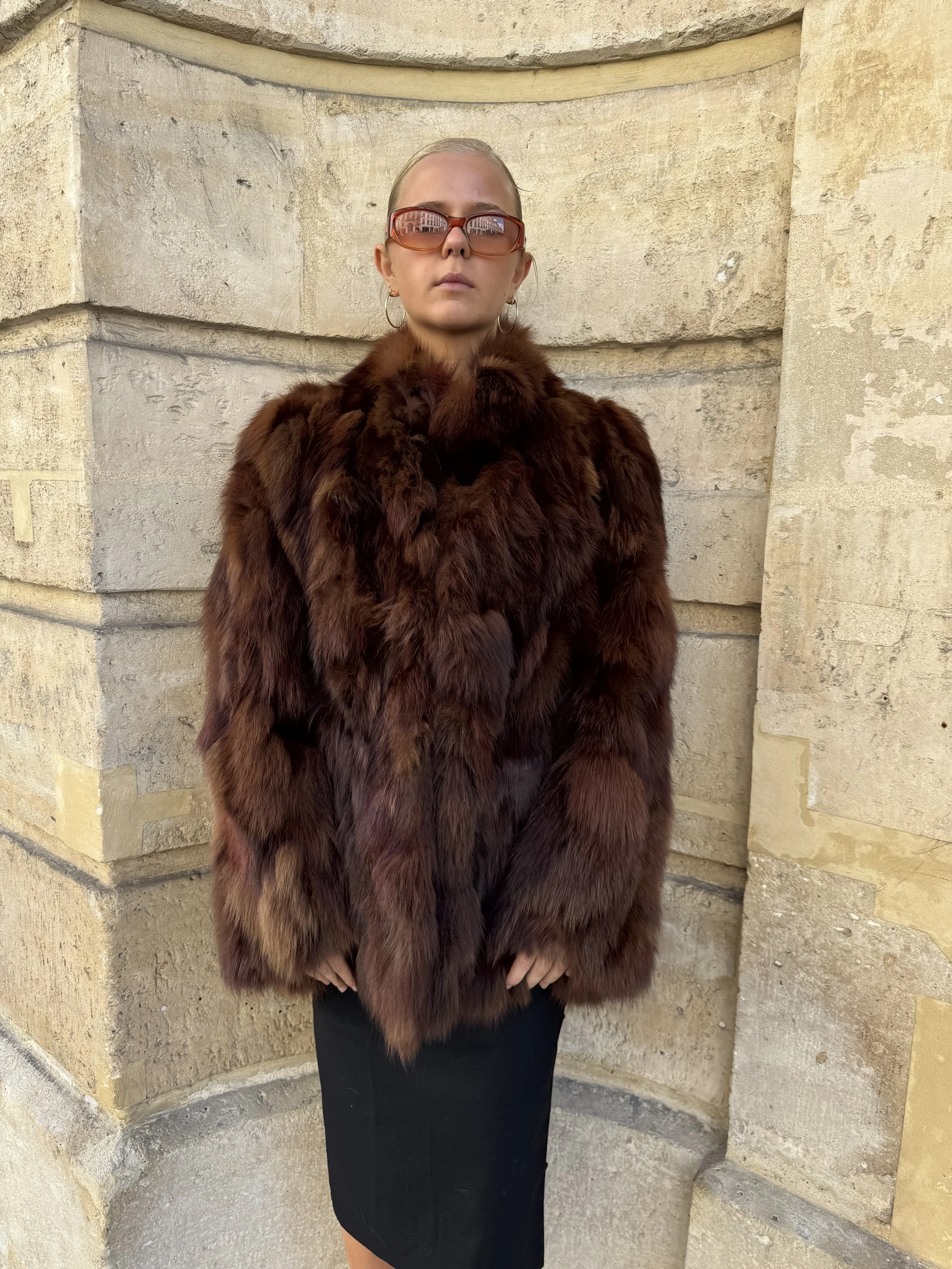 Fox fur coat