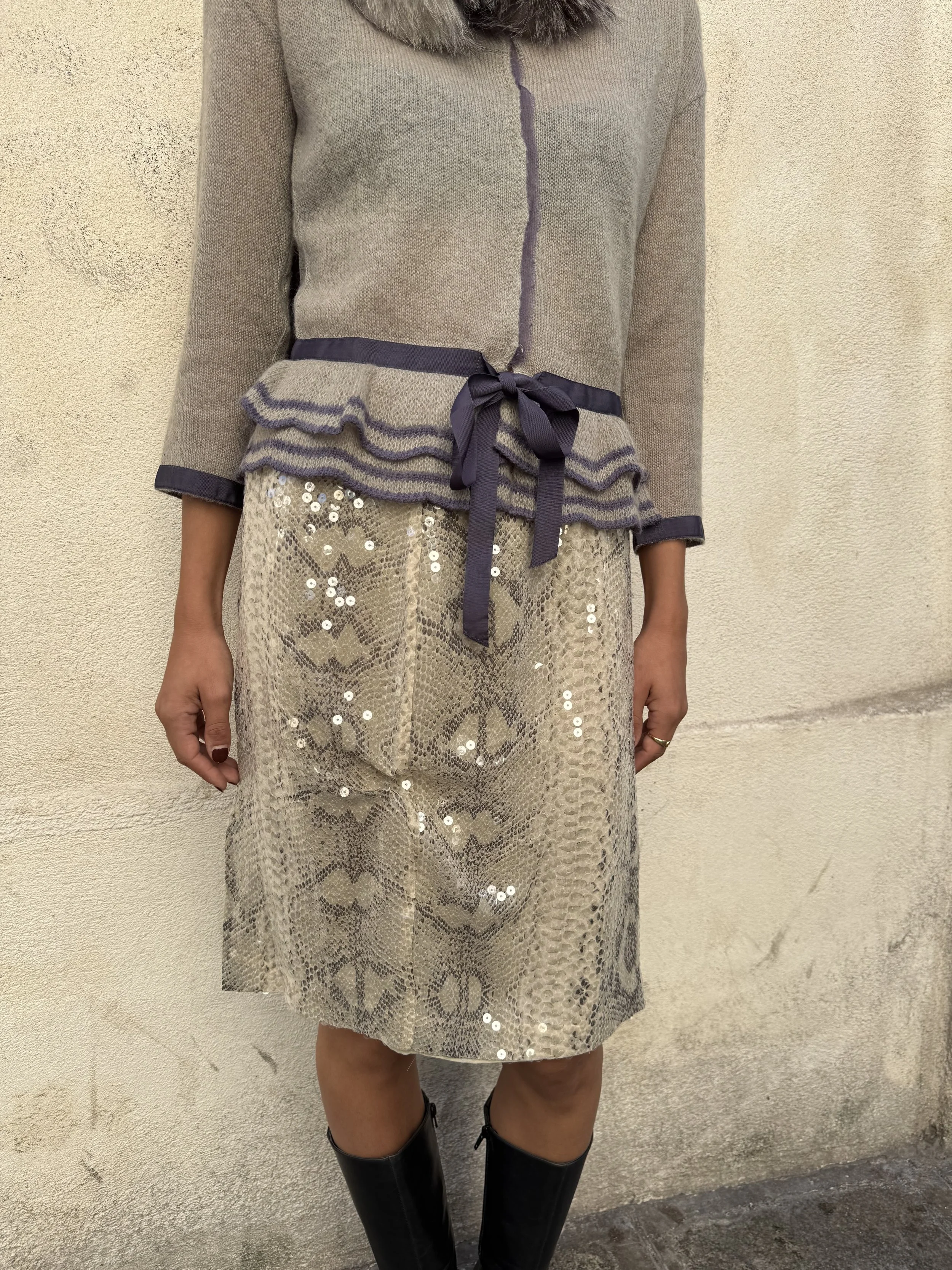 Python sequin skirt