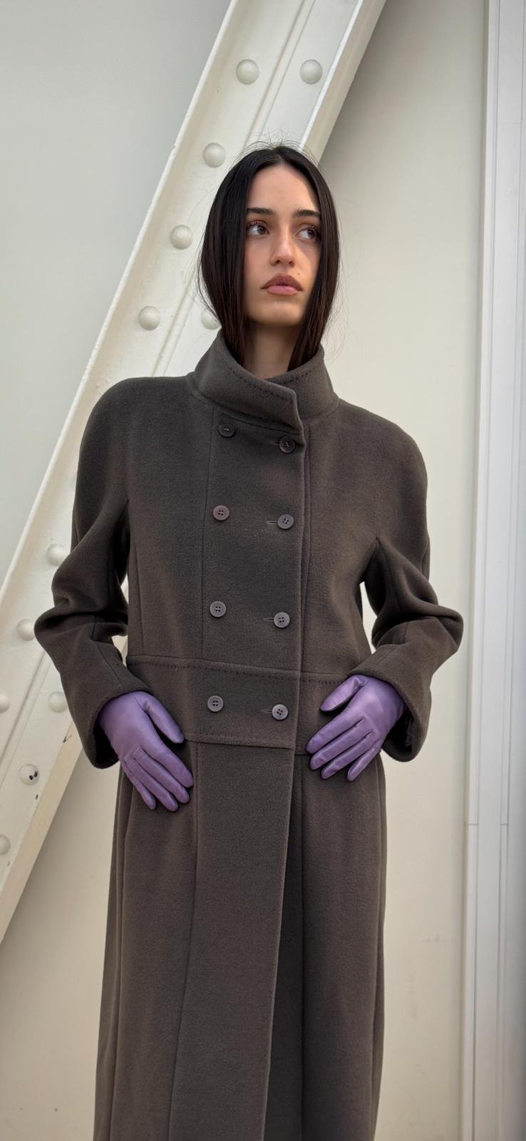 Lilac lamb leather gloves