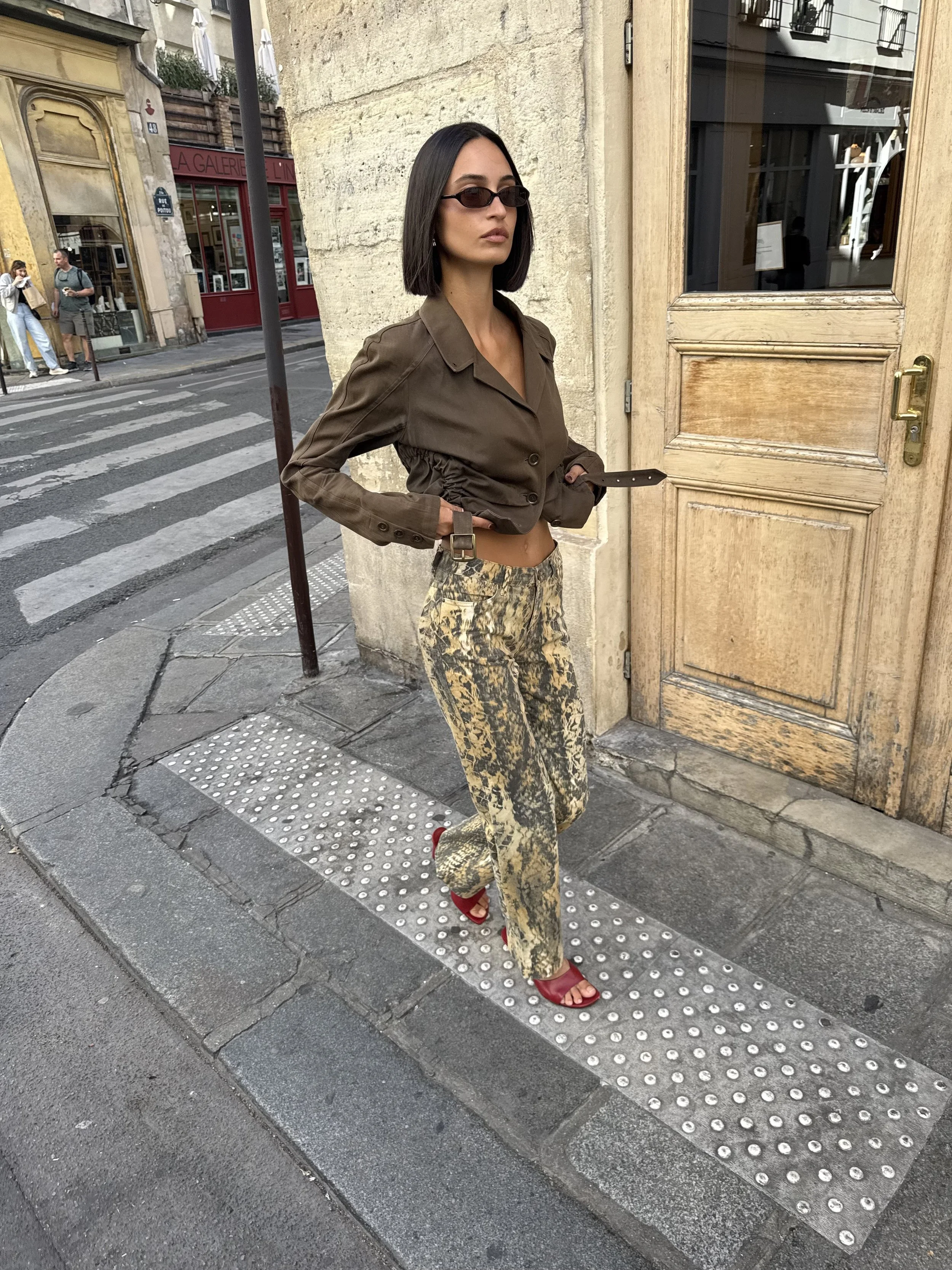 Cavalli snake print pants