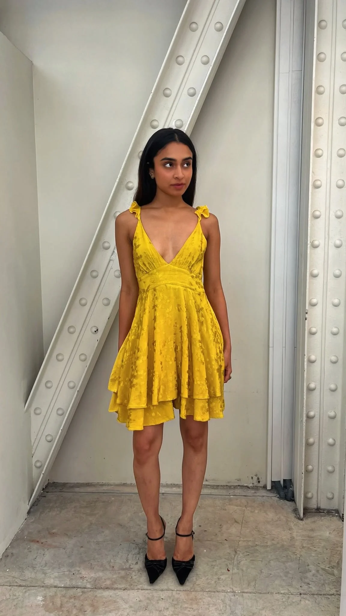 Pinko yellow all in one dress