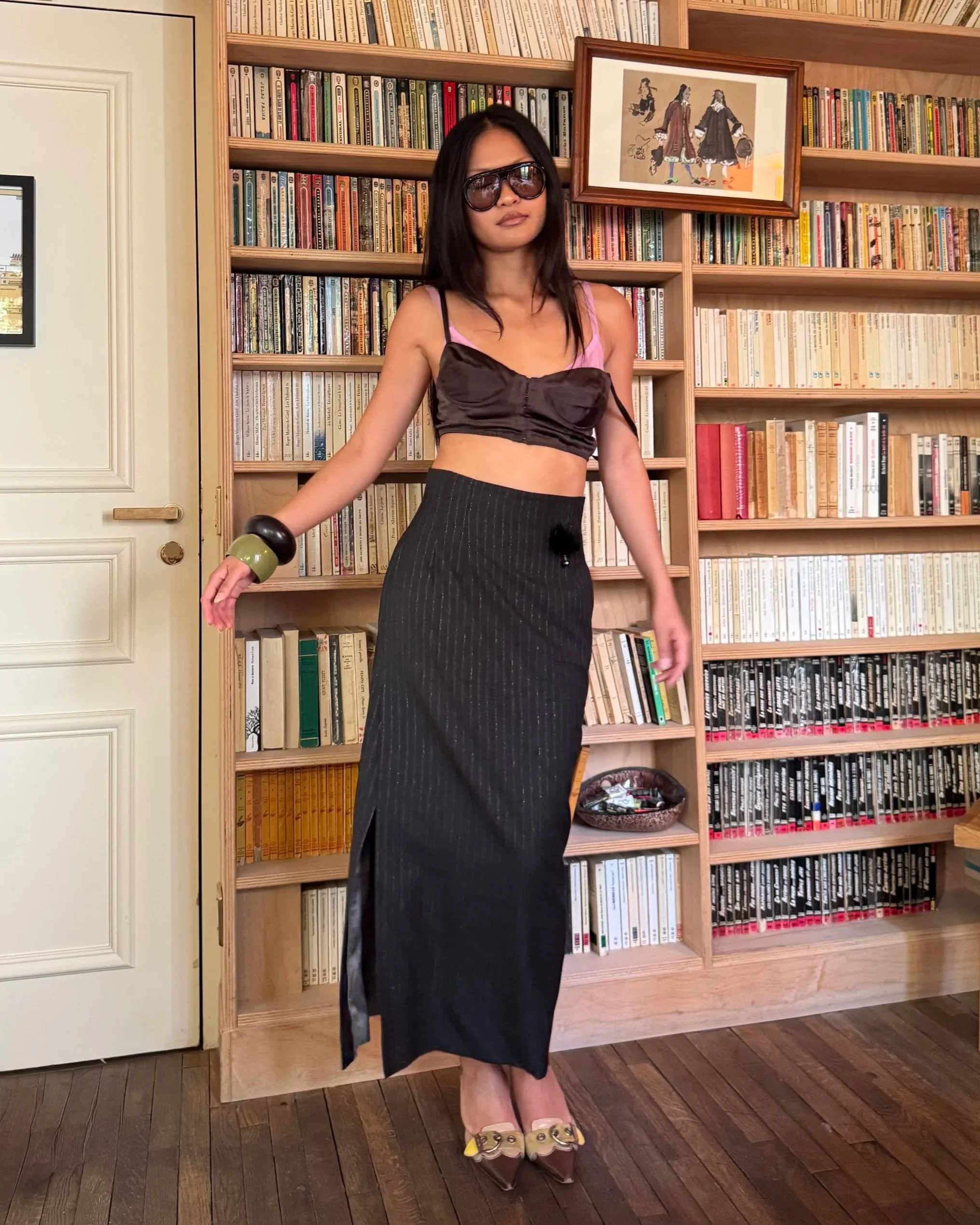 Dior pin striped skirt