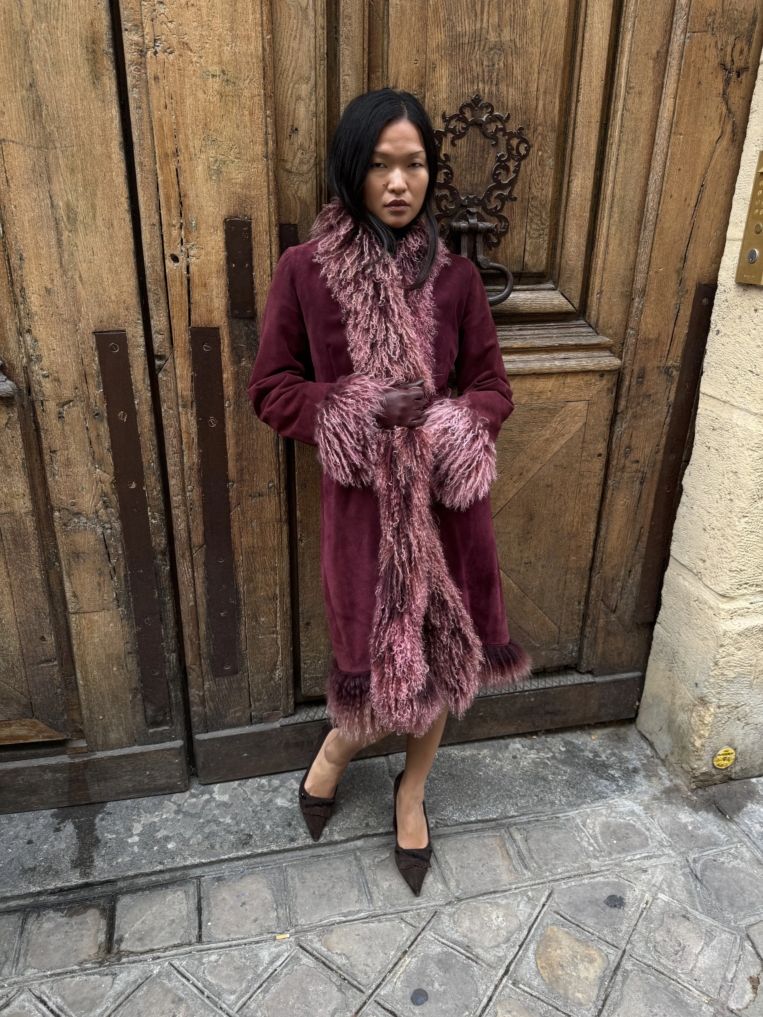 Penny lane fuschia coat