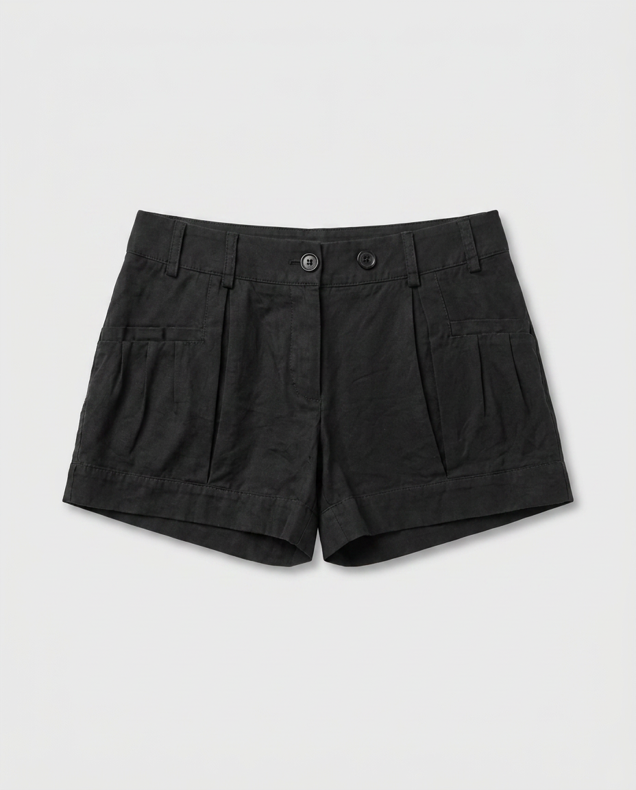 Satin micro preppy shorts