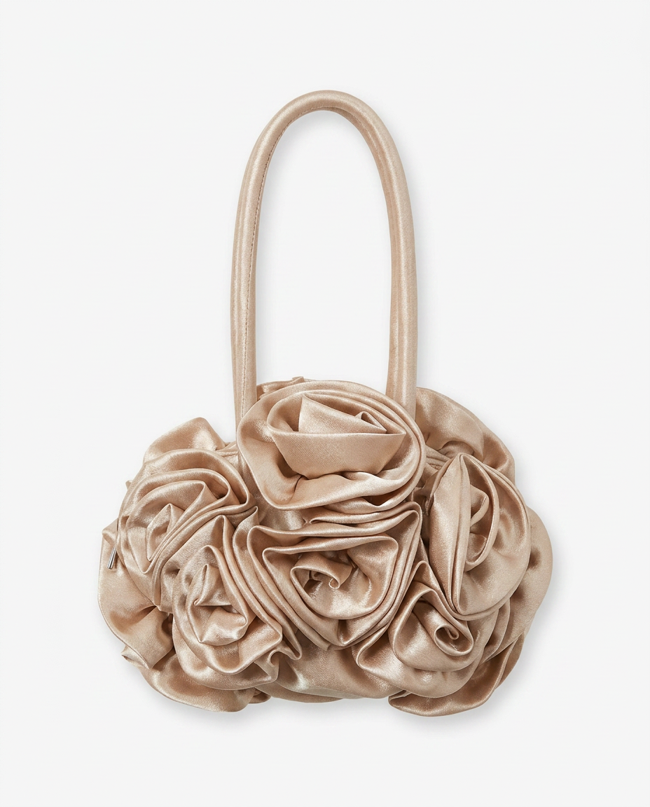 Flower satin bag