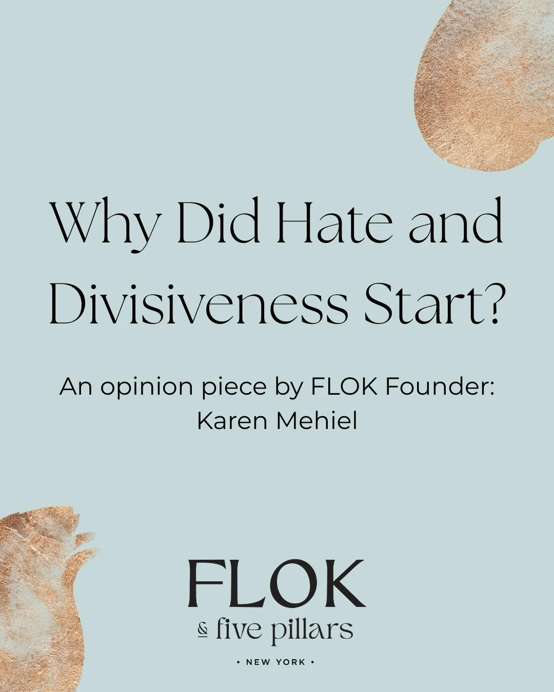 FLOK NYC founder Karen Mehiel asks a timely question in her latest Journal piece. She explores how social media, power, and corporate silence are accelerating division and calls for moral leadership and accountability.

Read the full opinion piece on