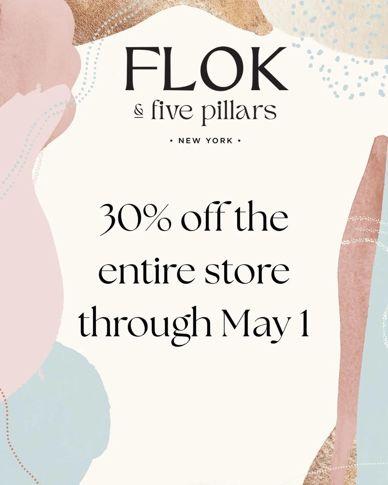 Entire store is 30% off through May 1 at FLOK NYC ✨
your sign to stock up, treat yourself, and grab what you&rsquo;ve been eyeing before it&rsquo;s gone #FLOKNYC