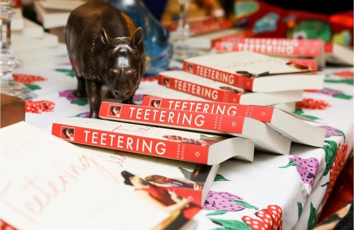 Tomorrow is the day! 🎉 FLOK NYC founder Karen Mehiel launches her debut novel, Teetering, on June 2. Purchase your copy through the link in our bio and join us in celebrating this exciting milestone. 📚✨#Teetering #FLOKNYC