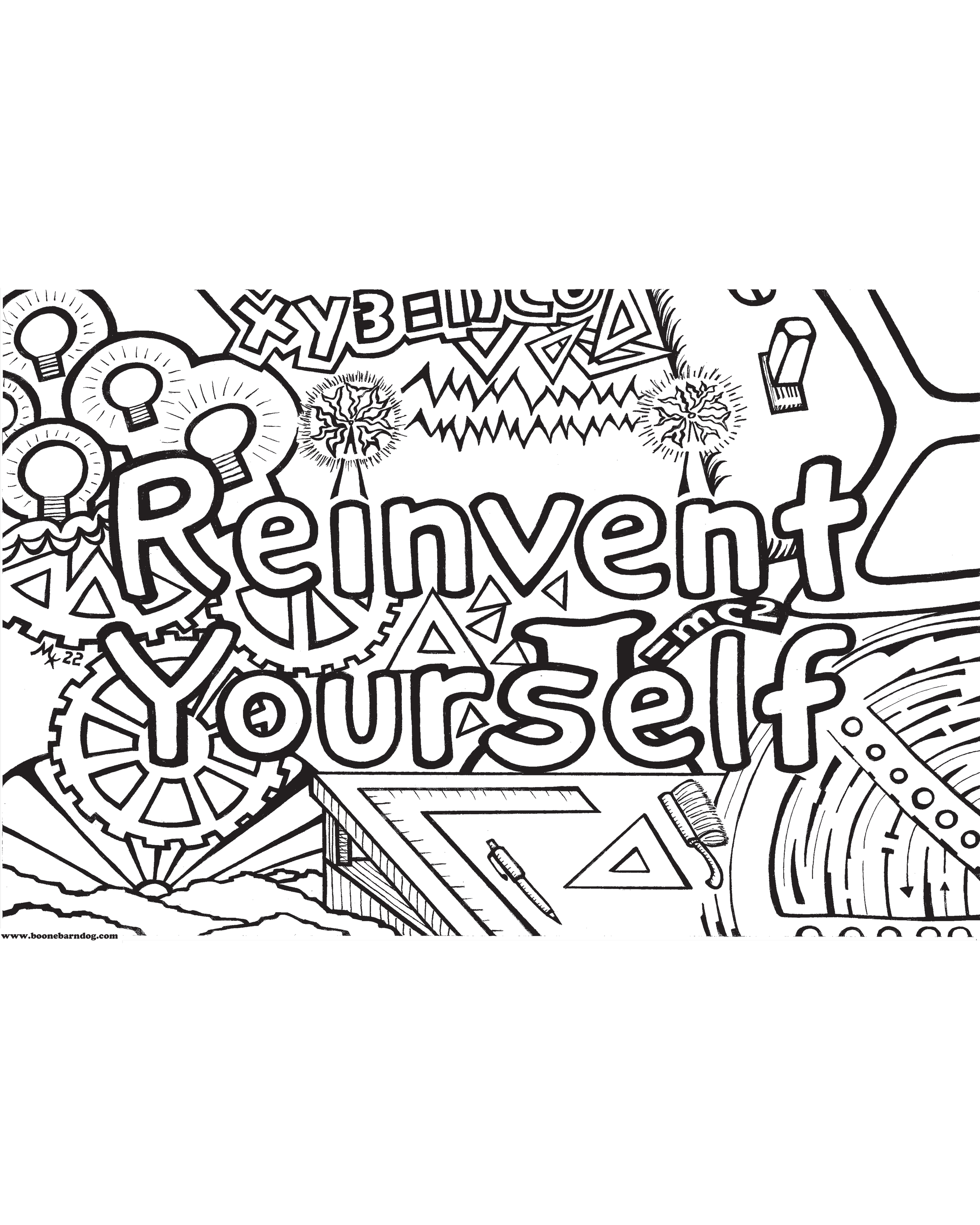 Reinvent Yourself - Mighty Pen "Print-at-Home" Poster