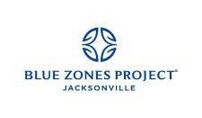 Logo for Blue Zones Project Jacksonville featuring a stylized blue emblem and text