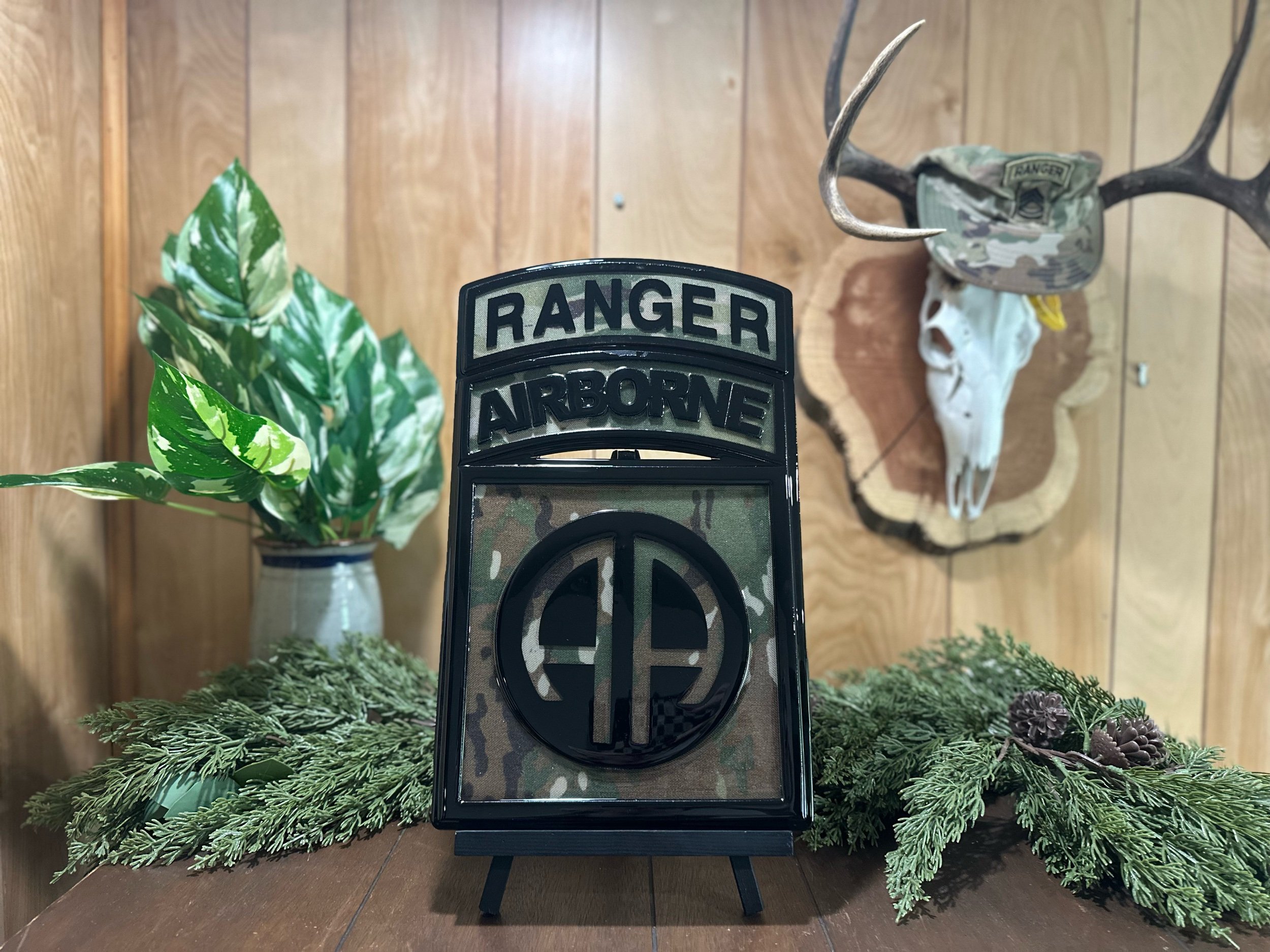 82nd Airborne Sign With Ranger Tab