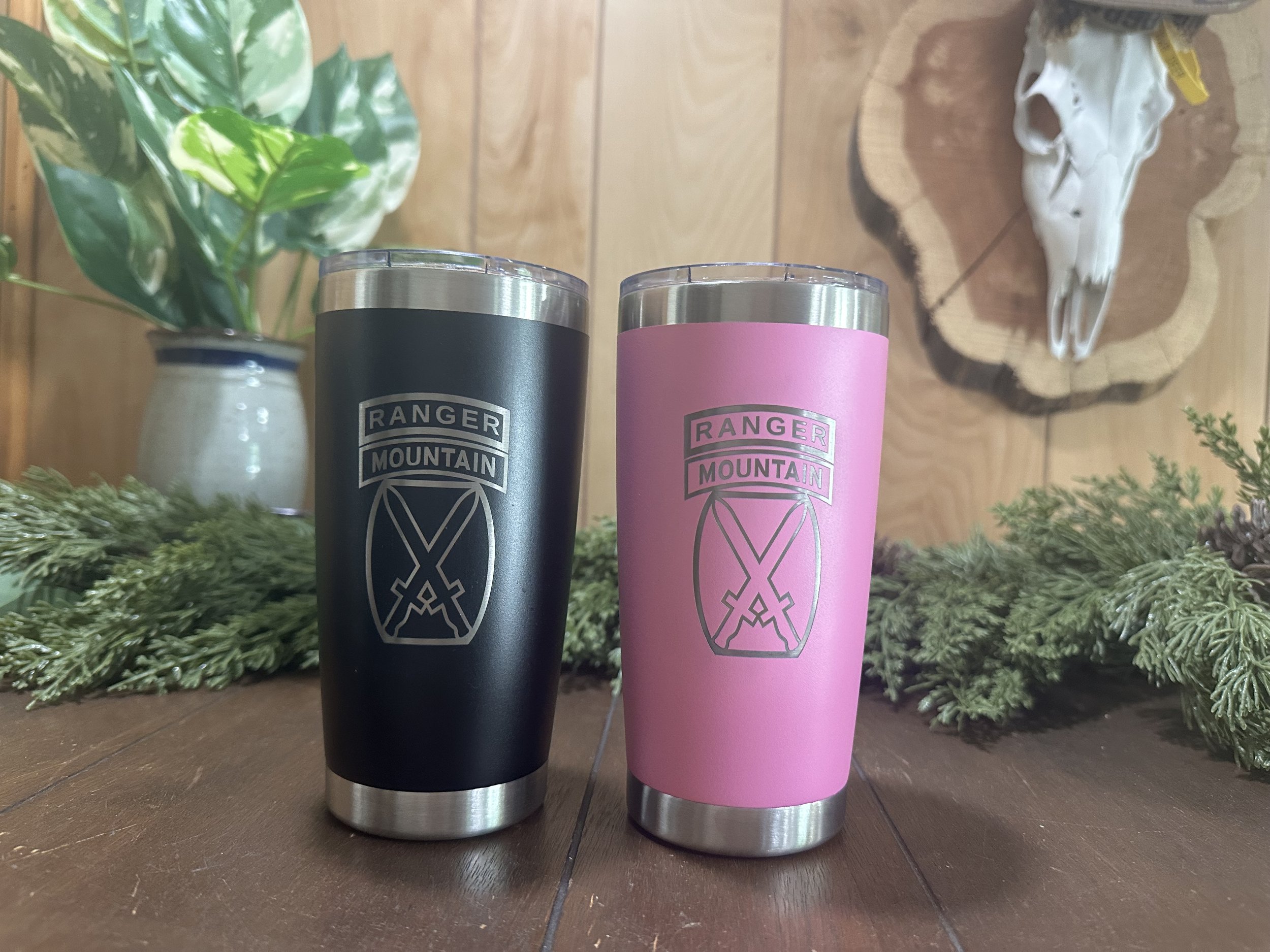 10th Mountain Tumbler With Ranger Tab