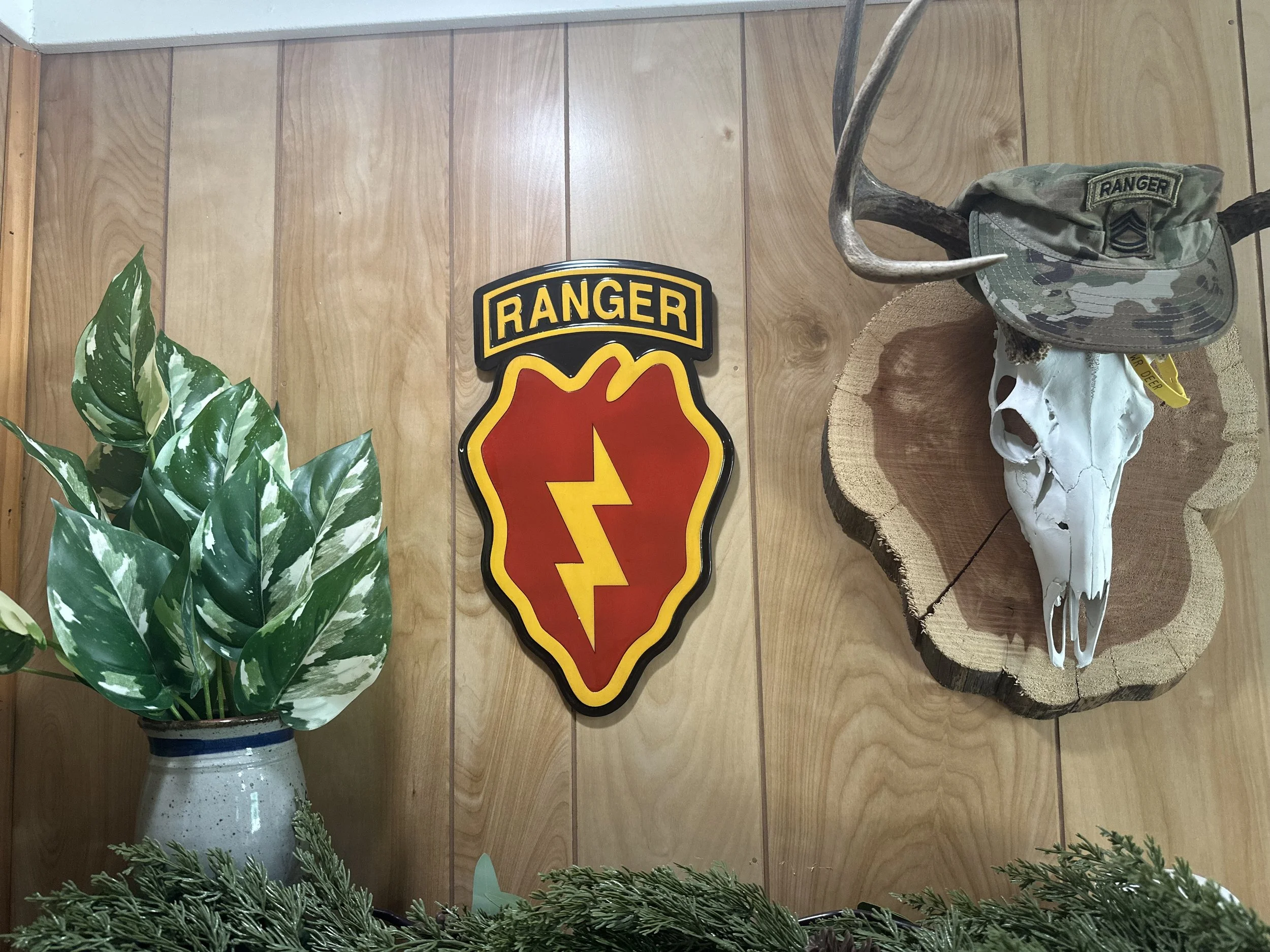 25th infantry sign with Ranger Tab