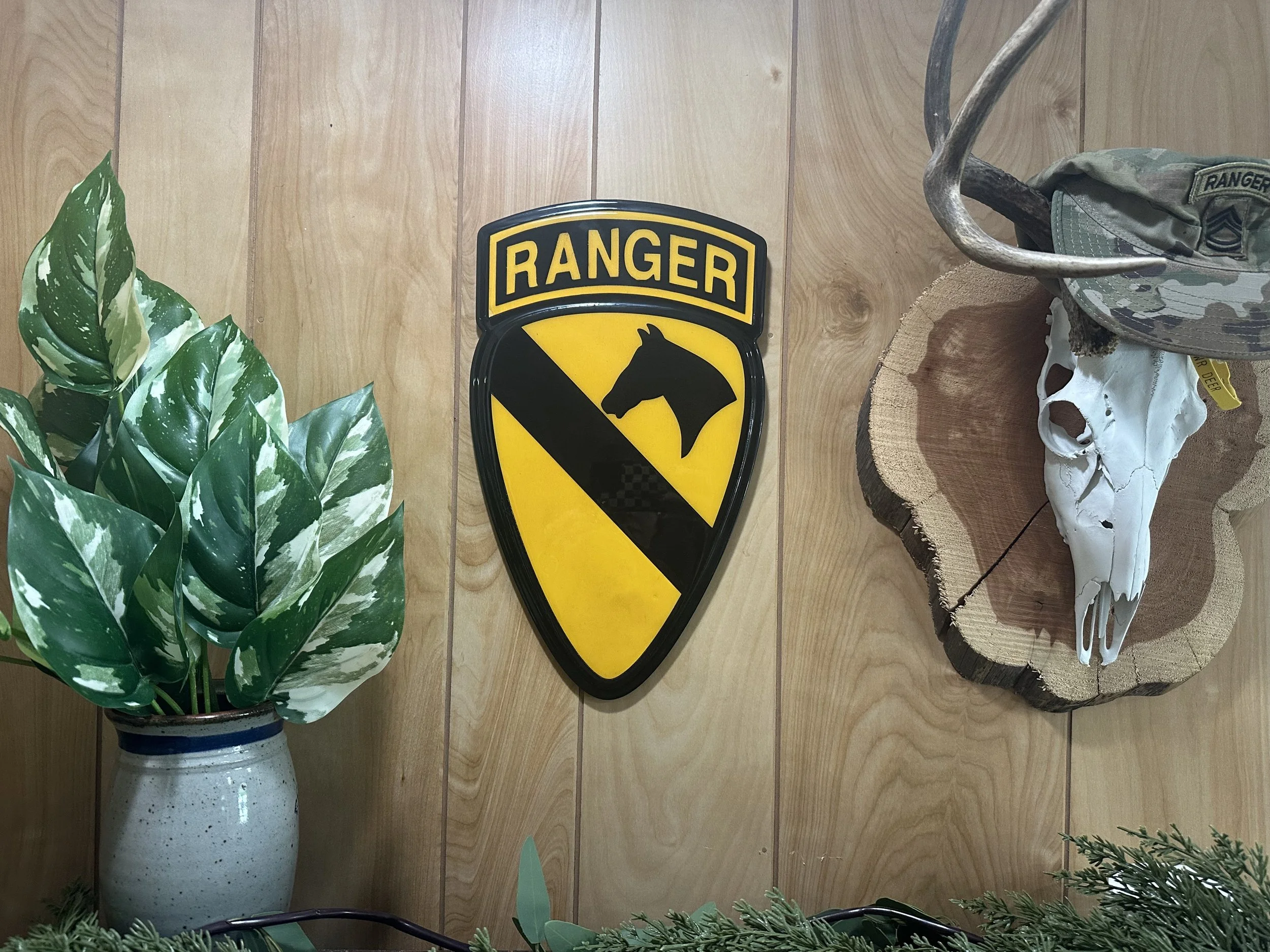 1st Cavalry Sign with Ranger Tab