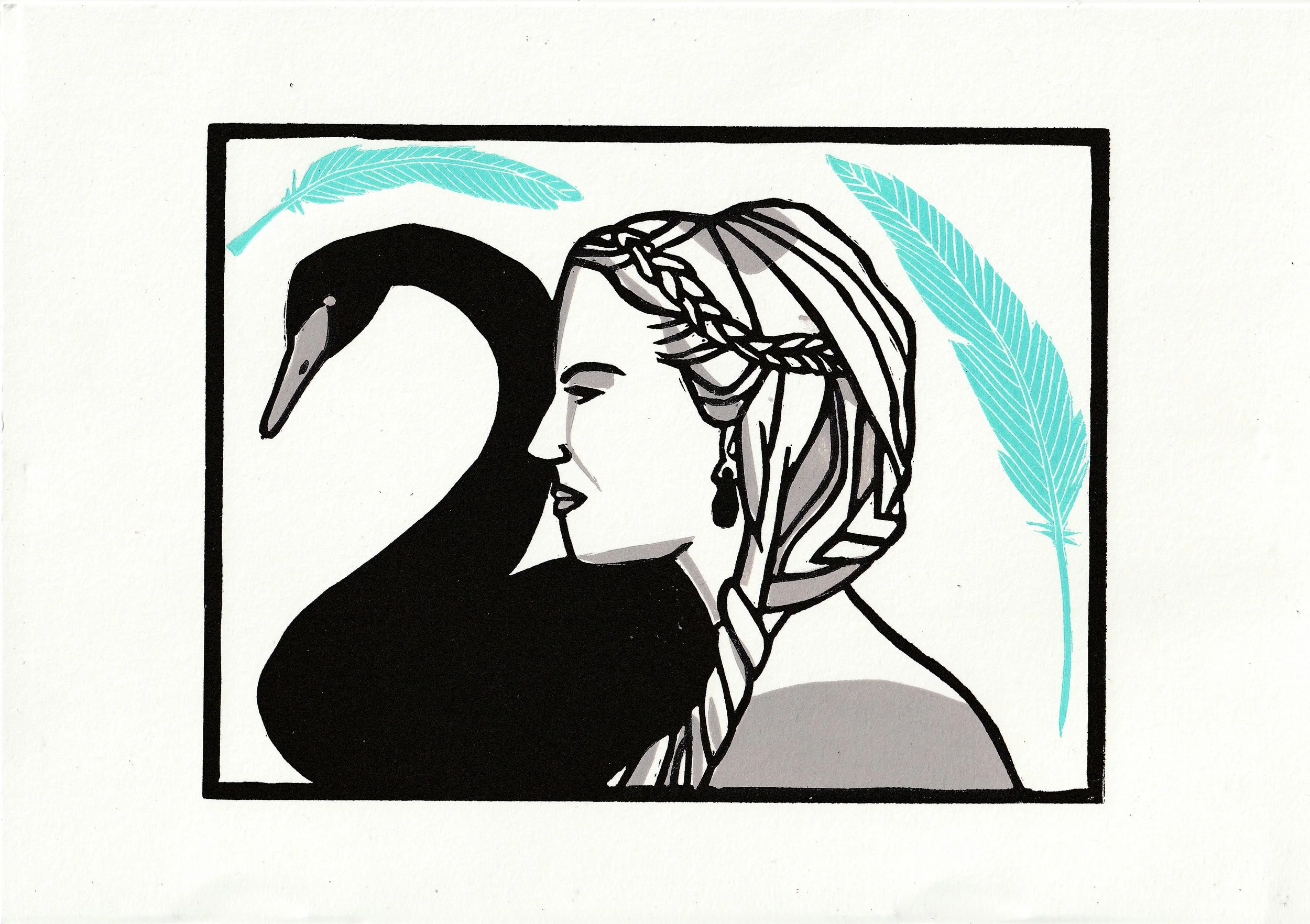 Swan Princess
(Linocut)