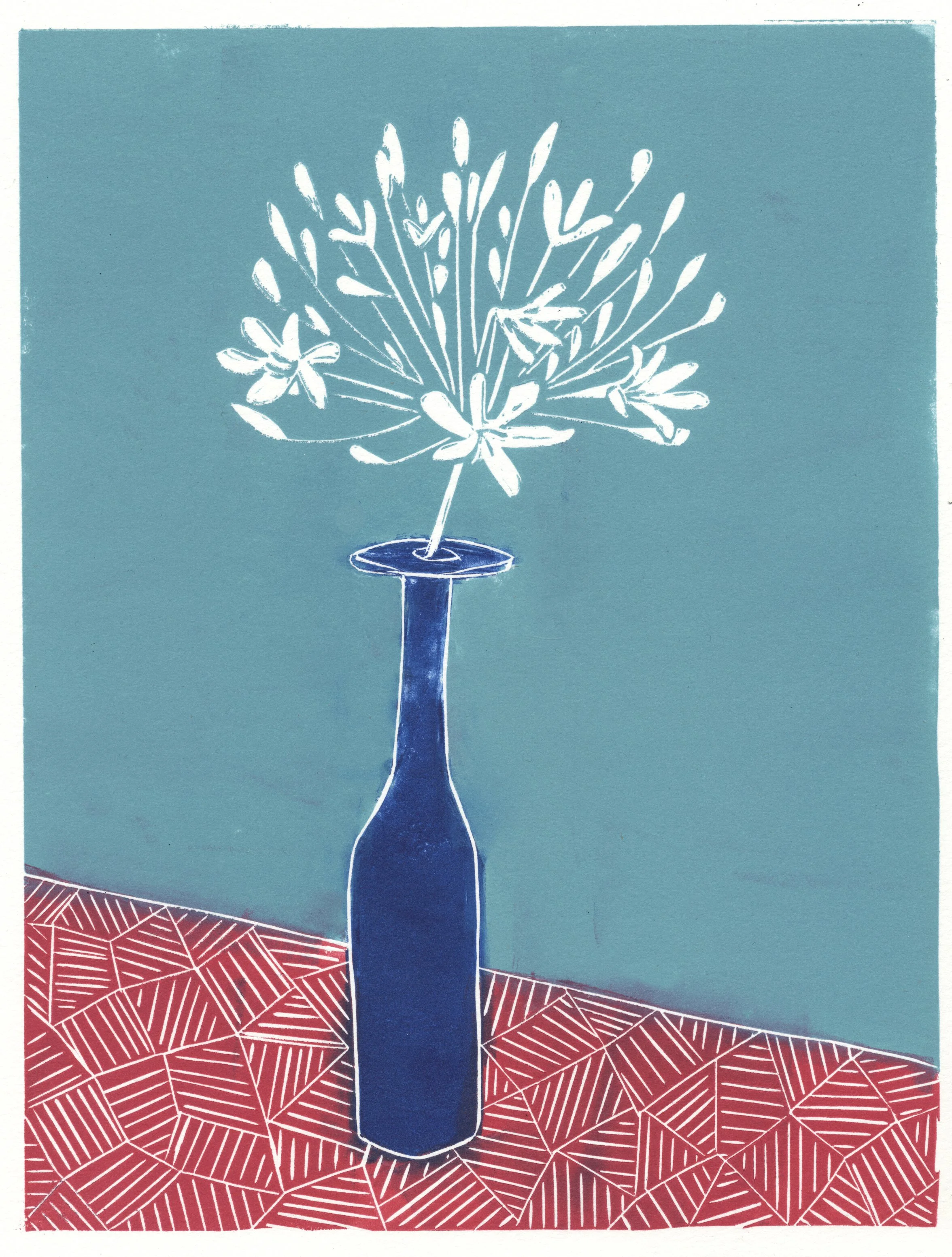 Agapanthus (Linocut)