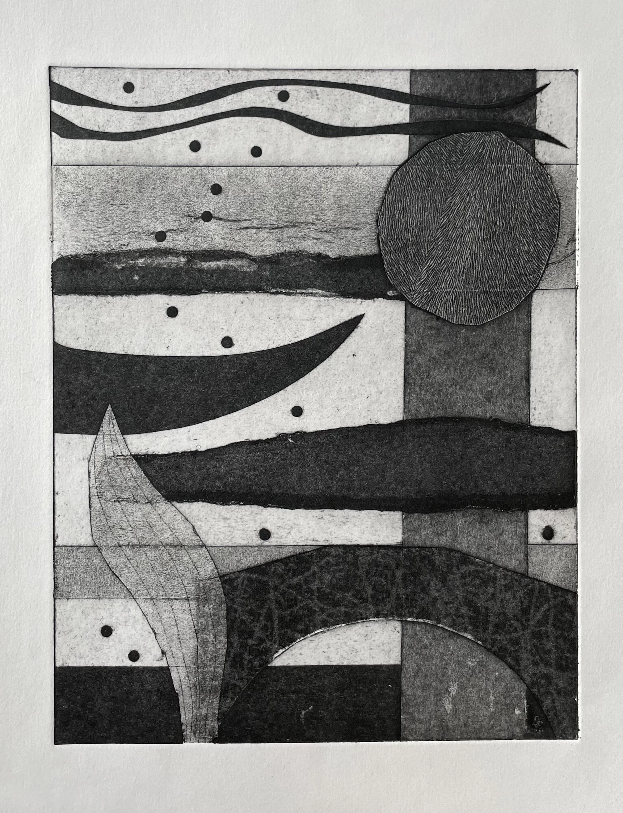 Venice greys (Collagraph)