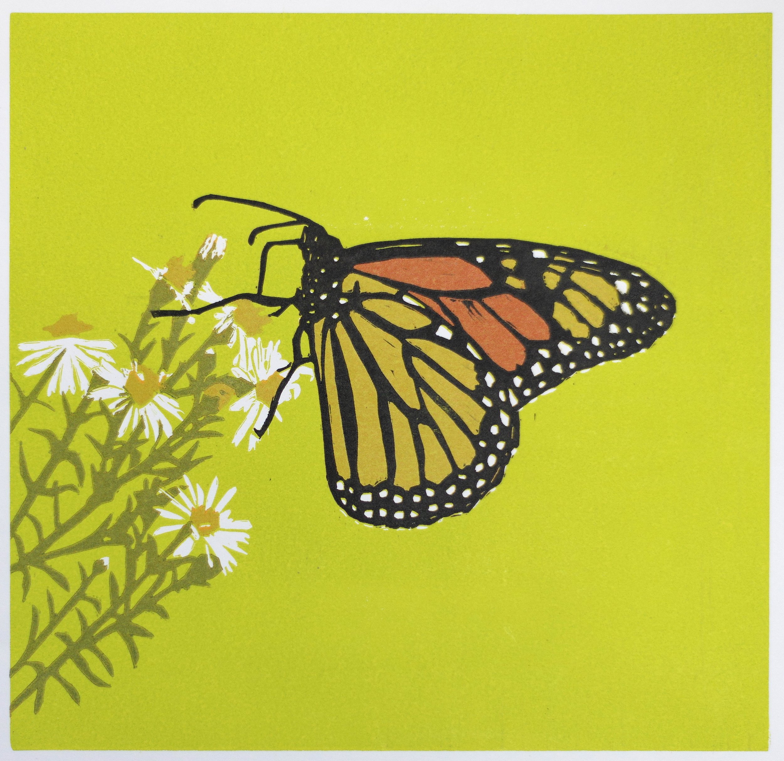 Butterfly moment (Linocut)